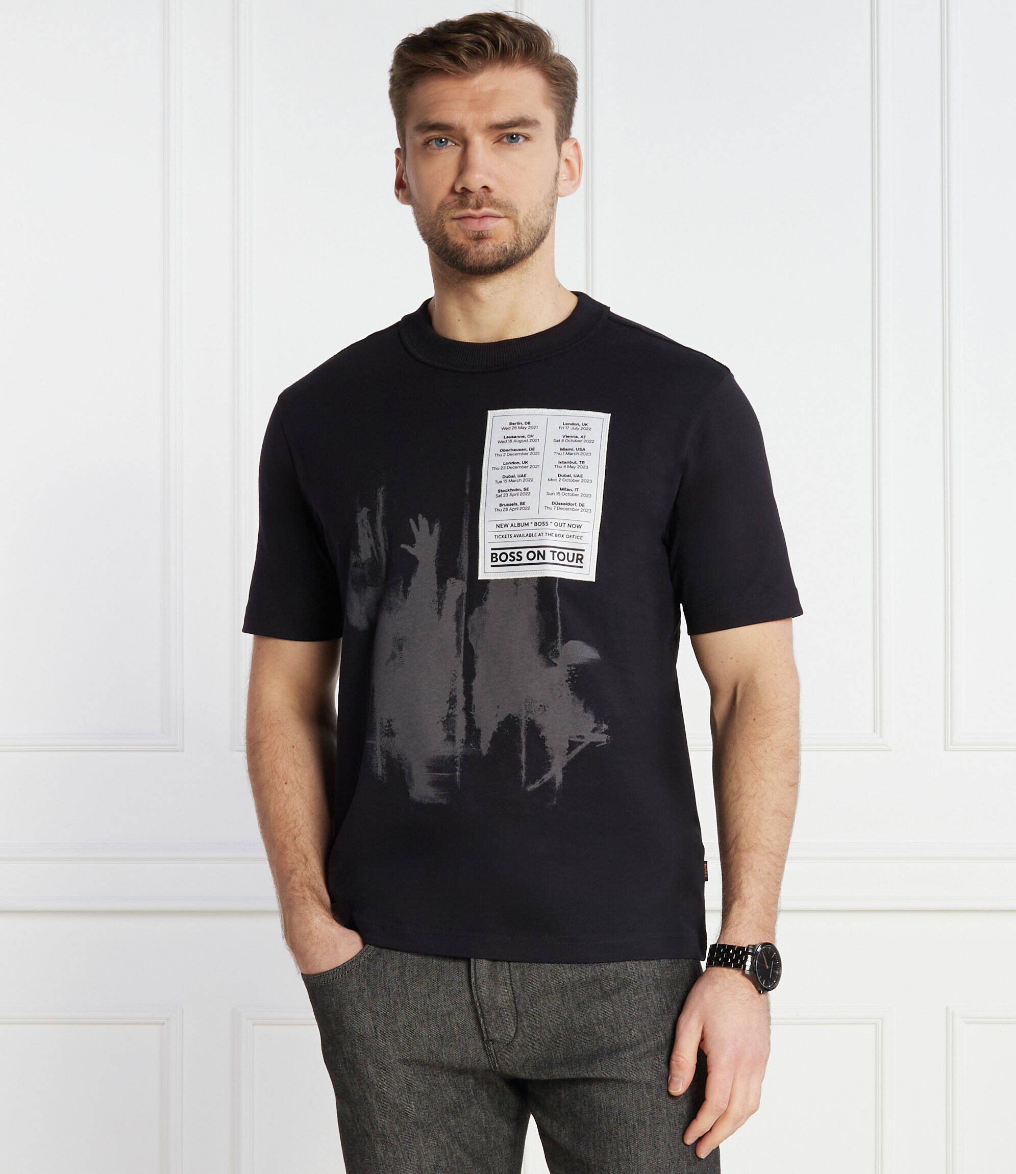 BOSS Orange Tricou TE_PATCHWORK | Relaxed fit
