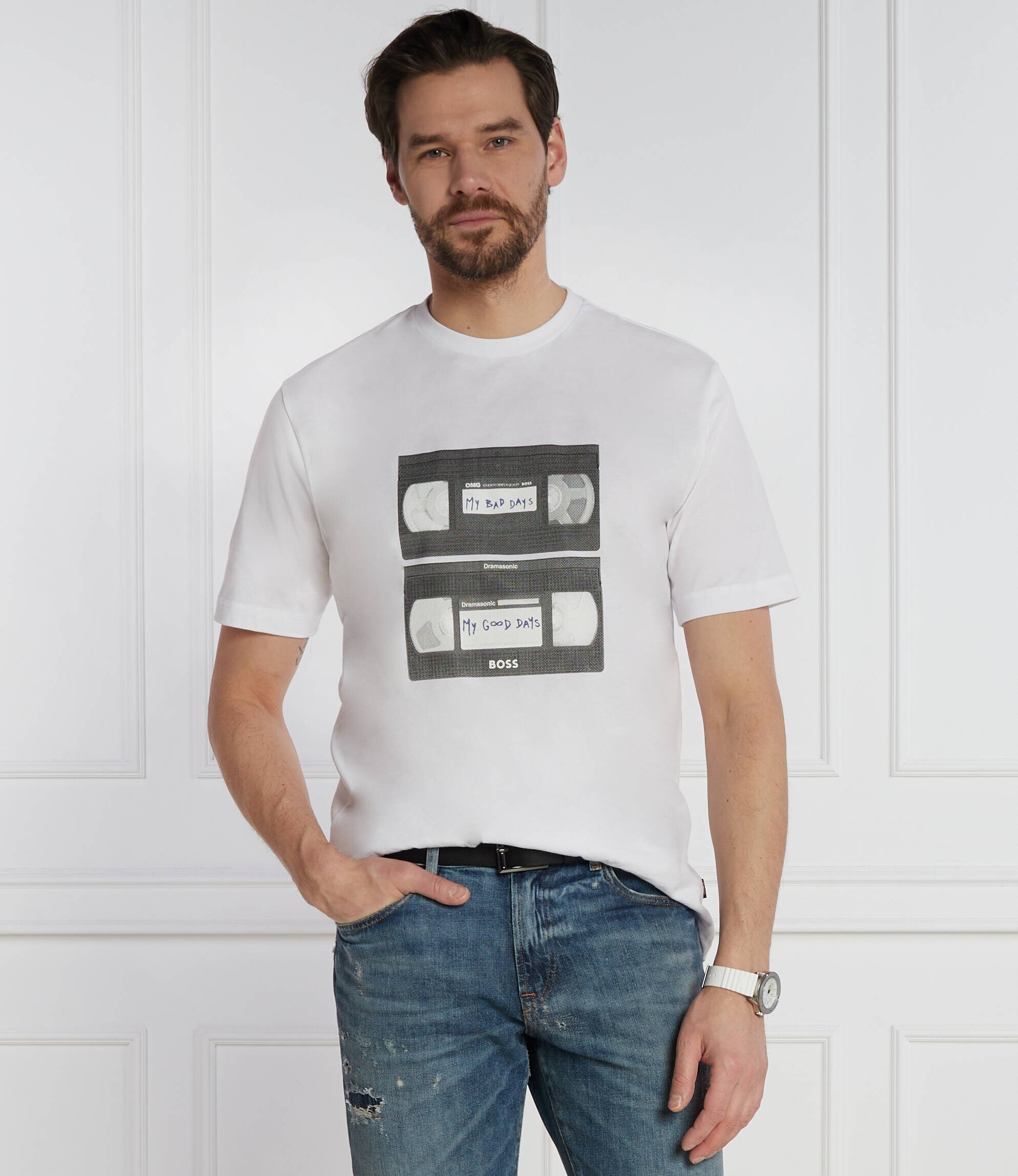 BOSS Orange Tricou TeRetroLeo | Relaxed fit