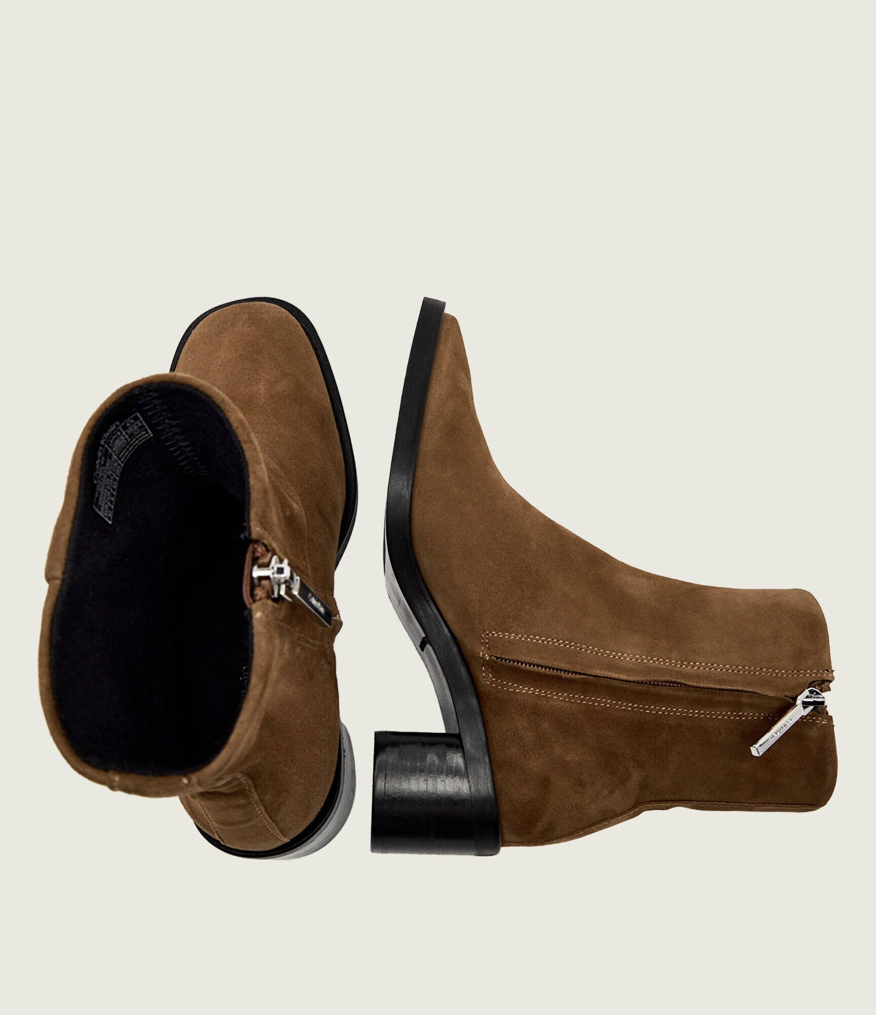 Calvin Klein Botine cu toc | piele întoarsă