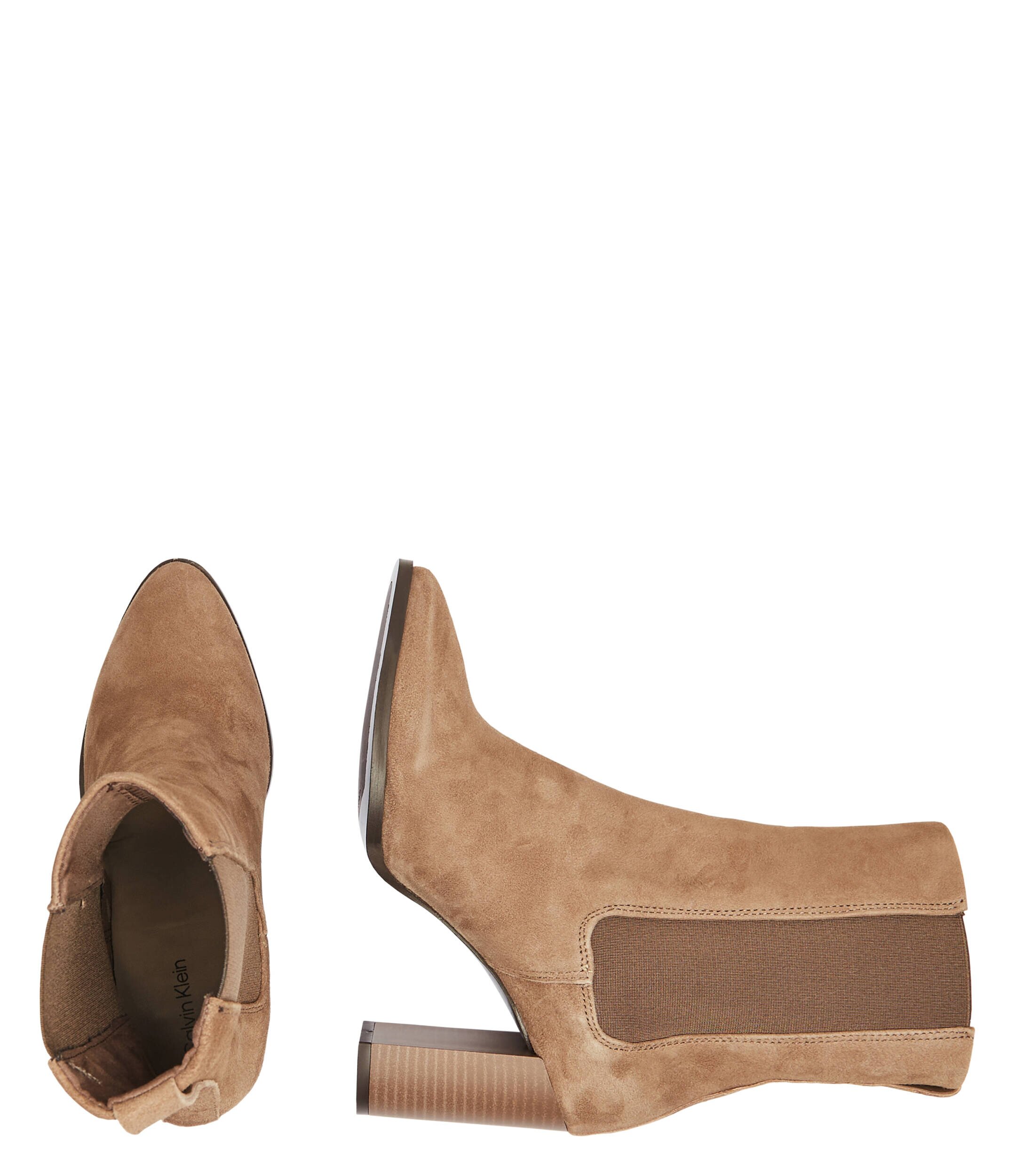 Calvin Klein Botine cu toc | piele întoarsă