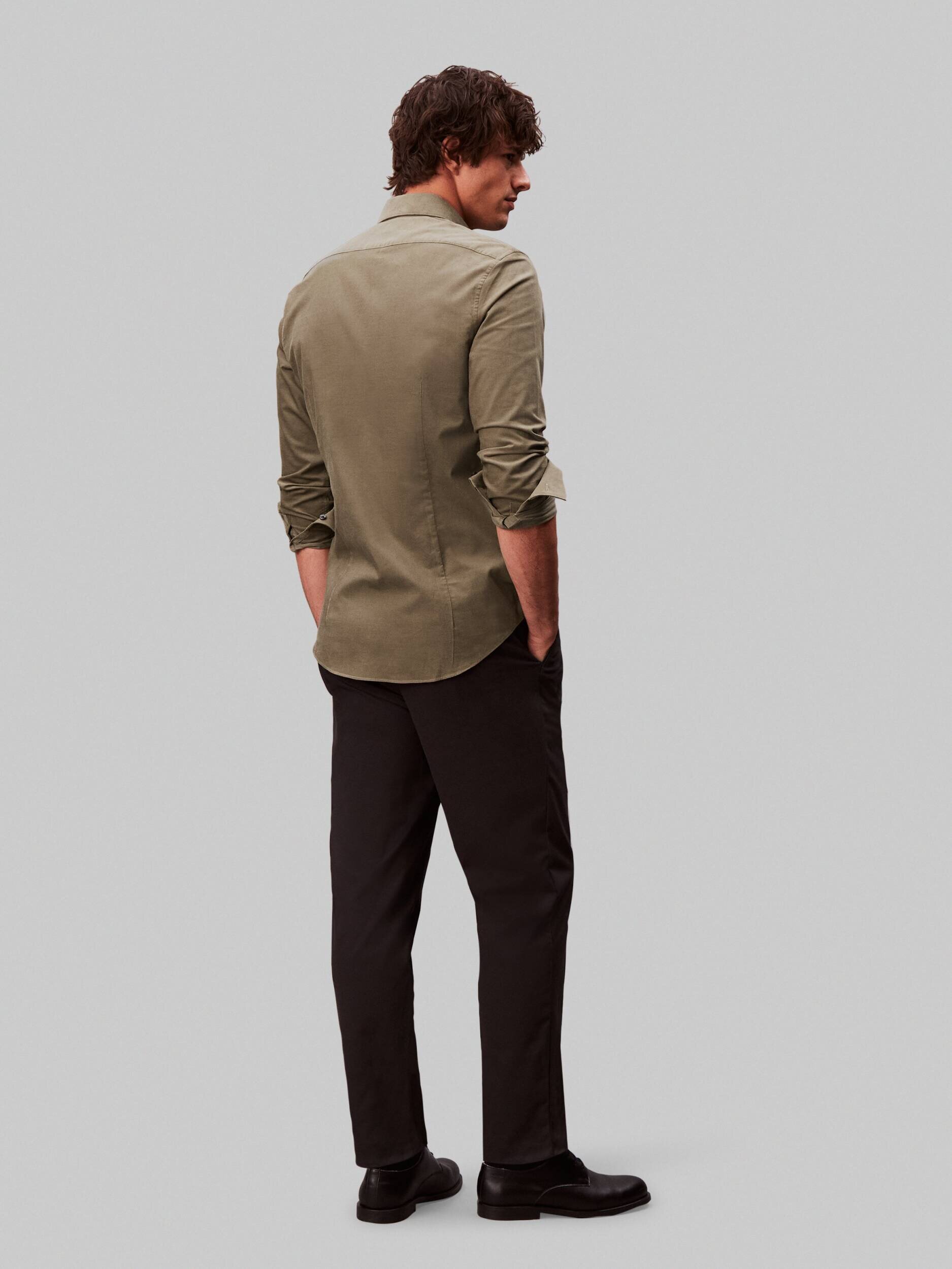 Calvin Klein Cămașă | Slim Fit | catifea reiată