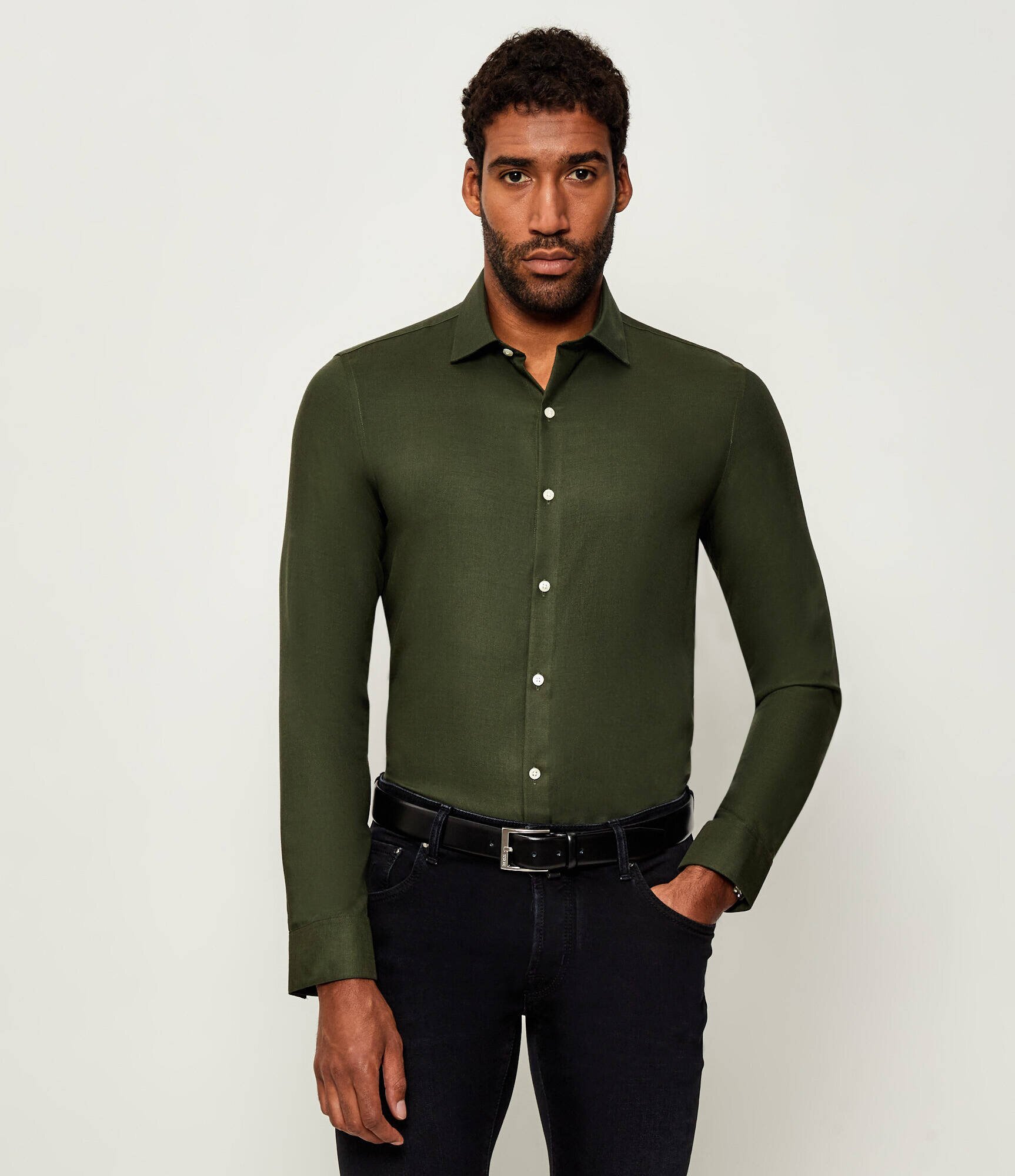 Calvin Klein Cămașă | Slim Fit cu adaos de lână