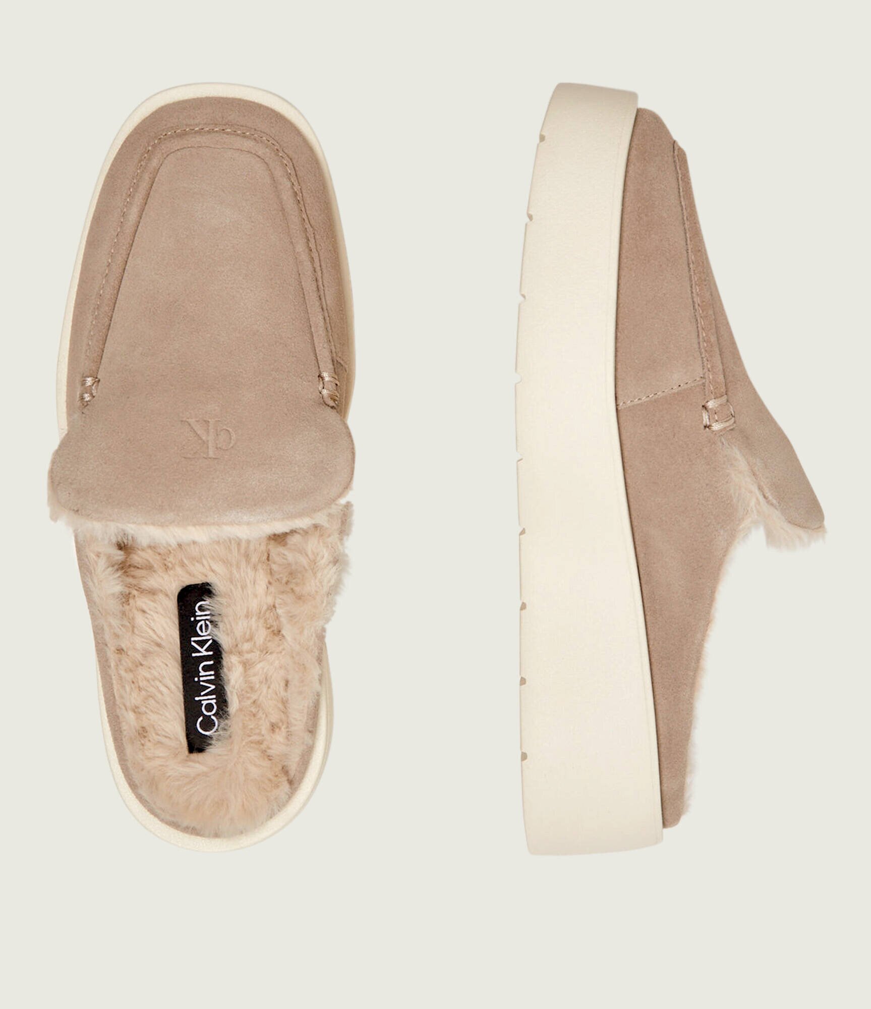 Calvin Klein Căptușite mules (încălțăminte) | shearling | piele întoarsă