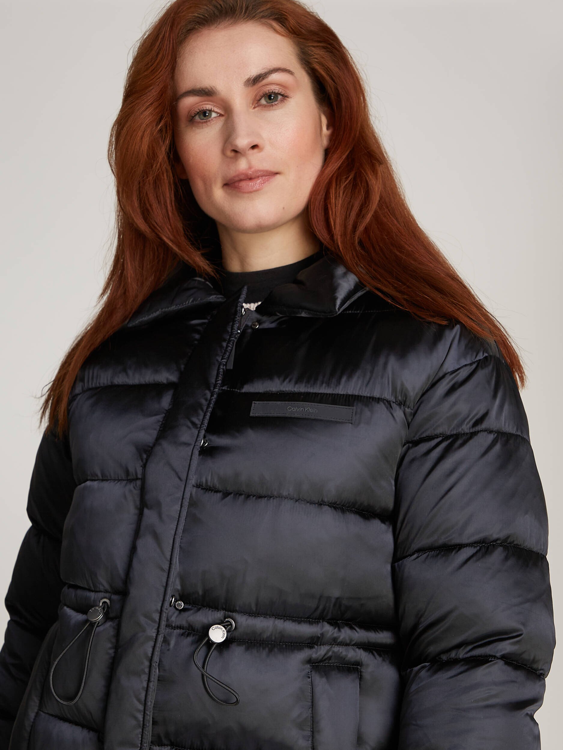 Calvin Klein De satin geacă | Regular Fit