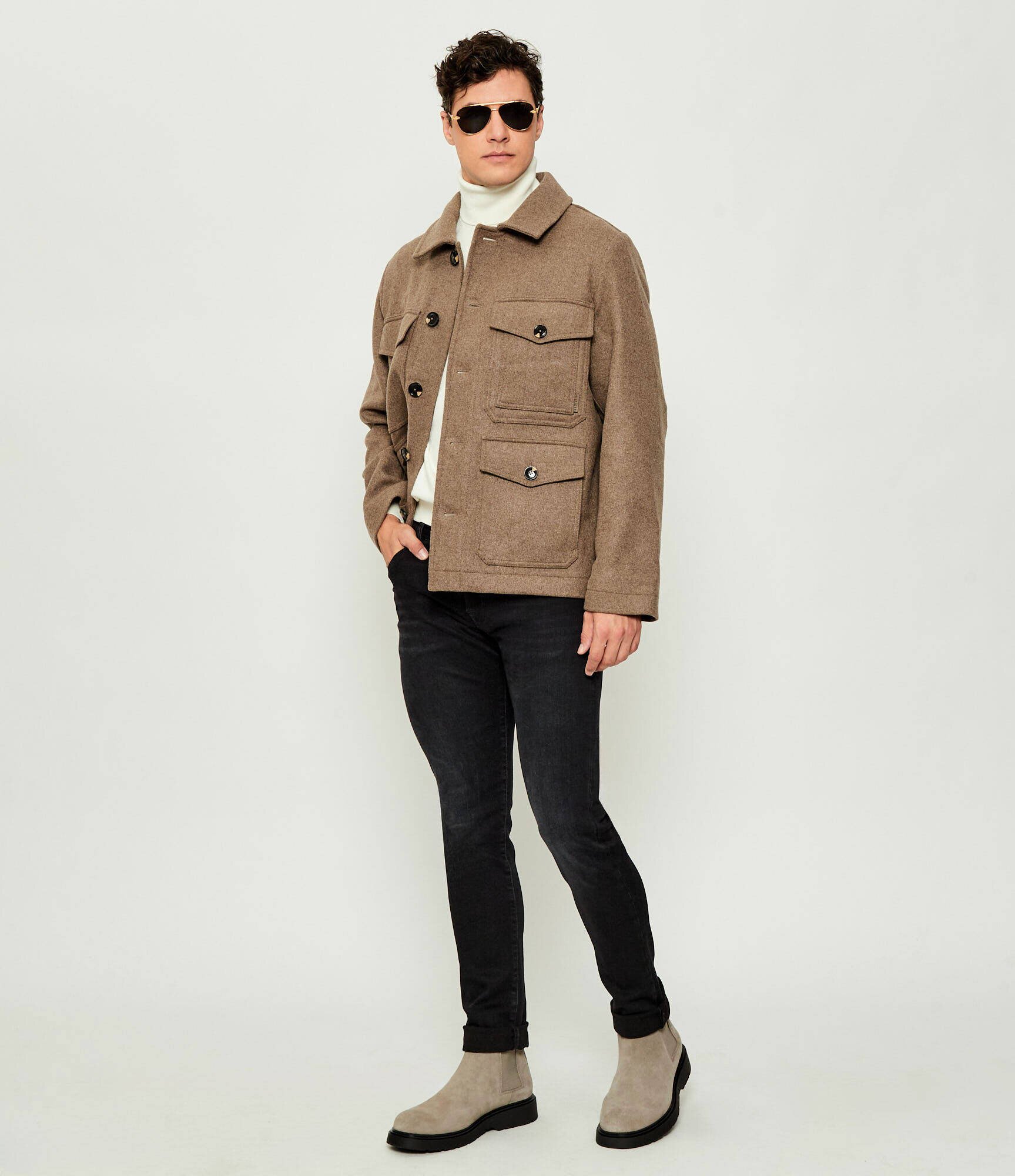 Calvin Klein Ghete chelsea CHELSEA | piele întoarsă