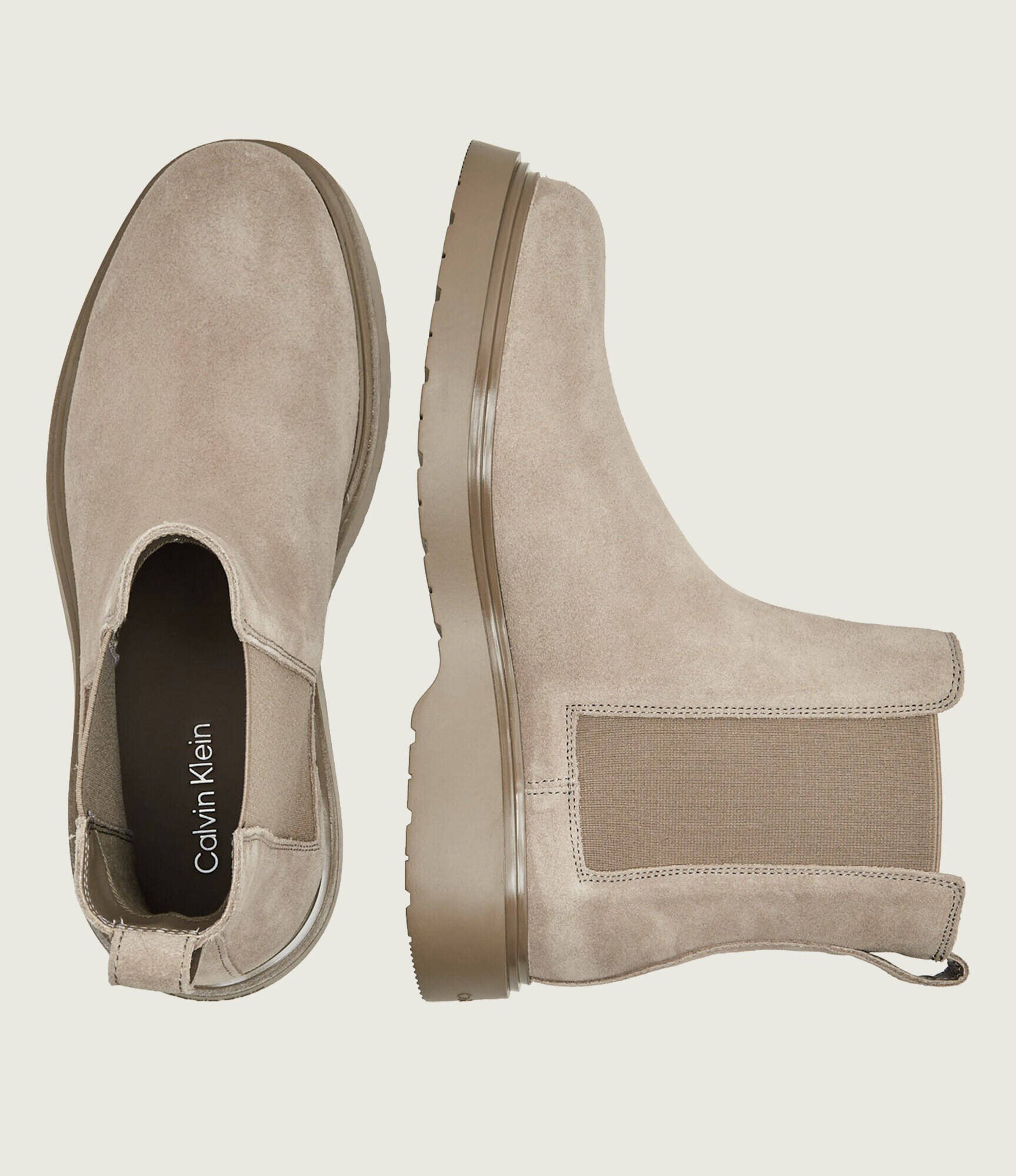 Calvin Klein Ghete chelsea | piele întoarsă