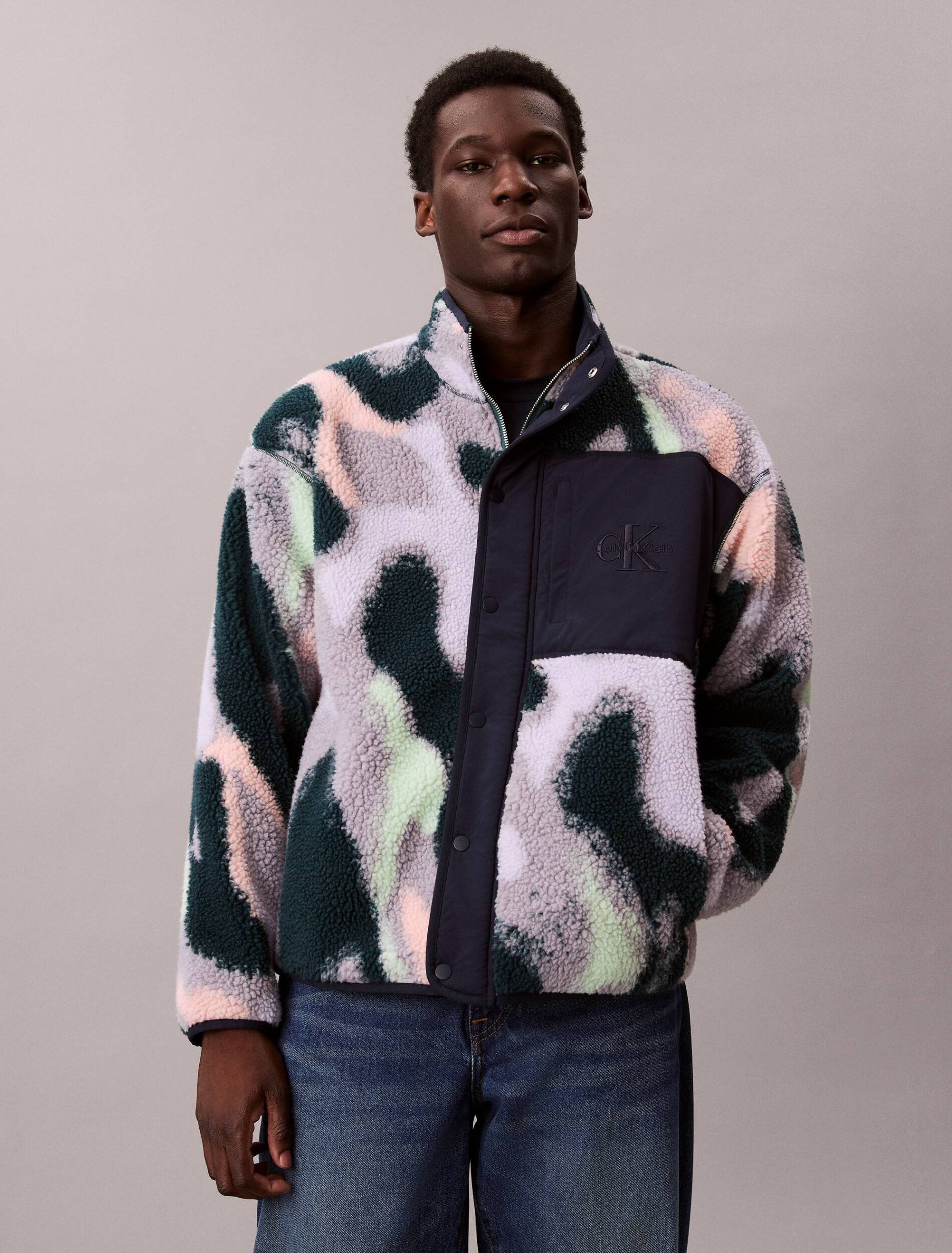 Calvin Klein Jeans Din fleece geacă | Relaxed fit