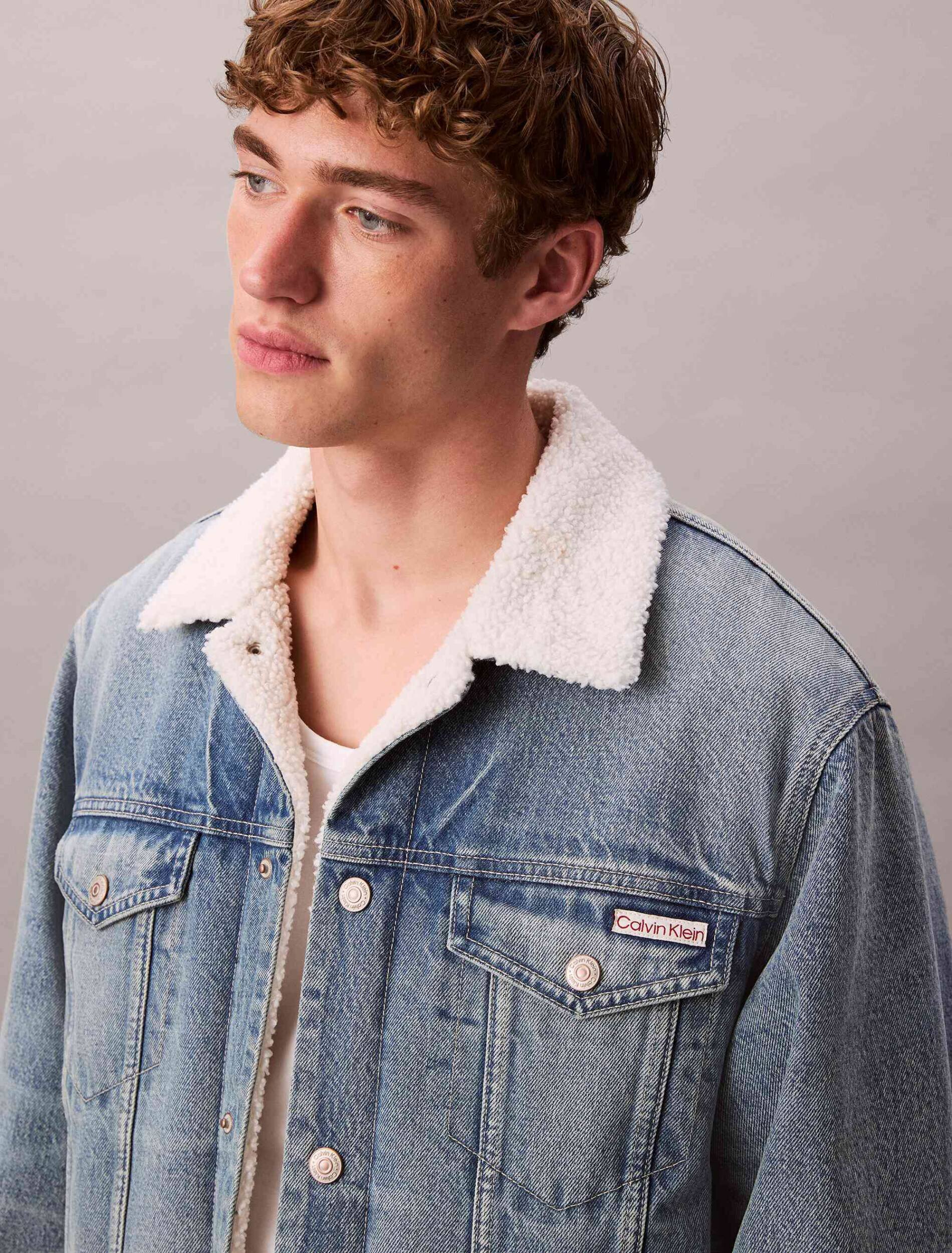 Calvin Klein Jeans Geacă de blug 90S SHERPA TRUCKER | regular fit | shearling