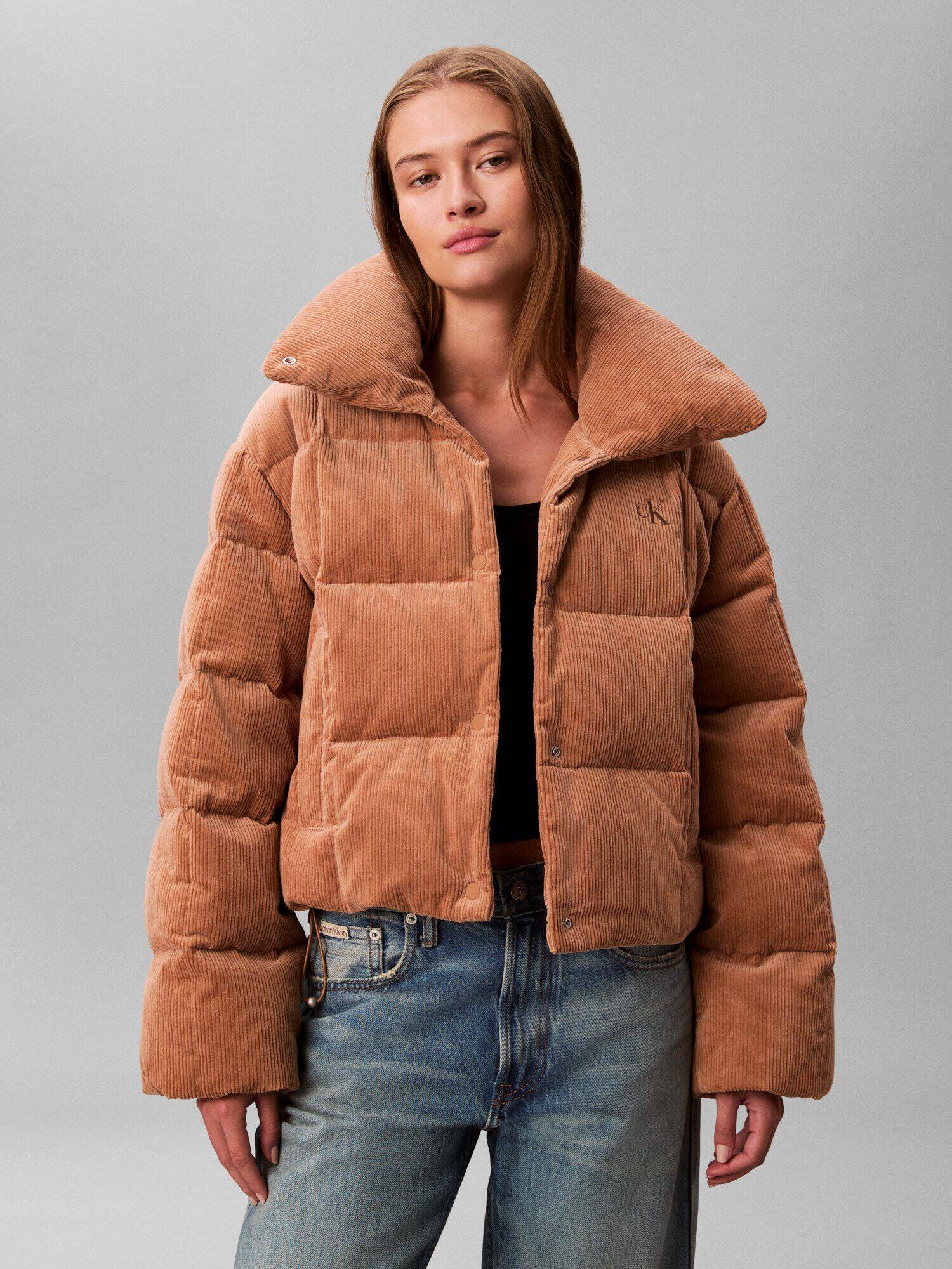 Calvin Klein Jeans Geacă de puf | Relaxed fit | catifea reiată