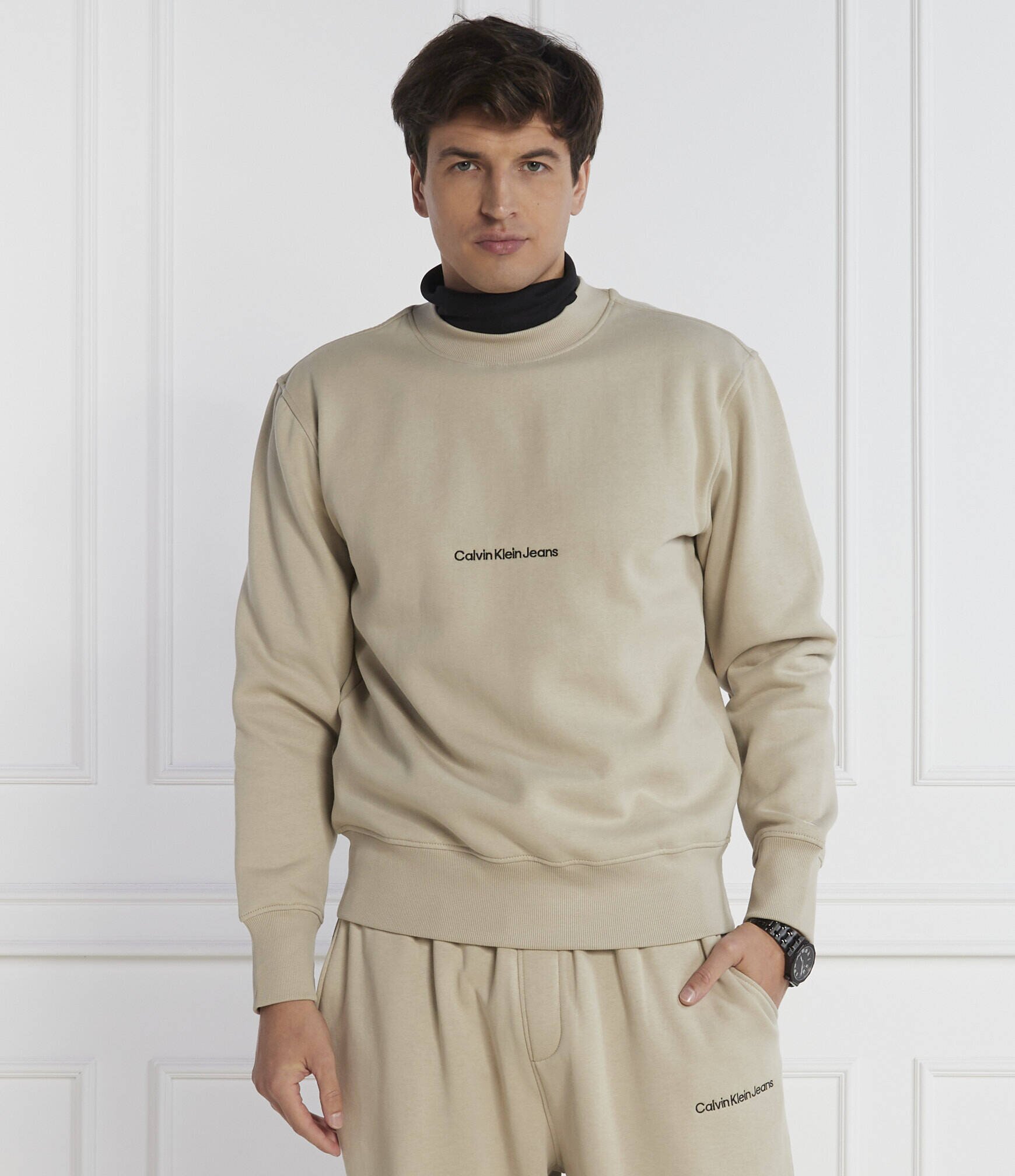 Calvin Klein Jeans Hanorac INSTITUTIONAL CREW NECK | Relaxed fit