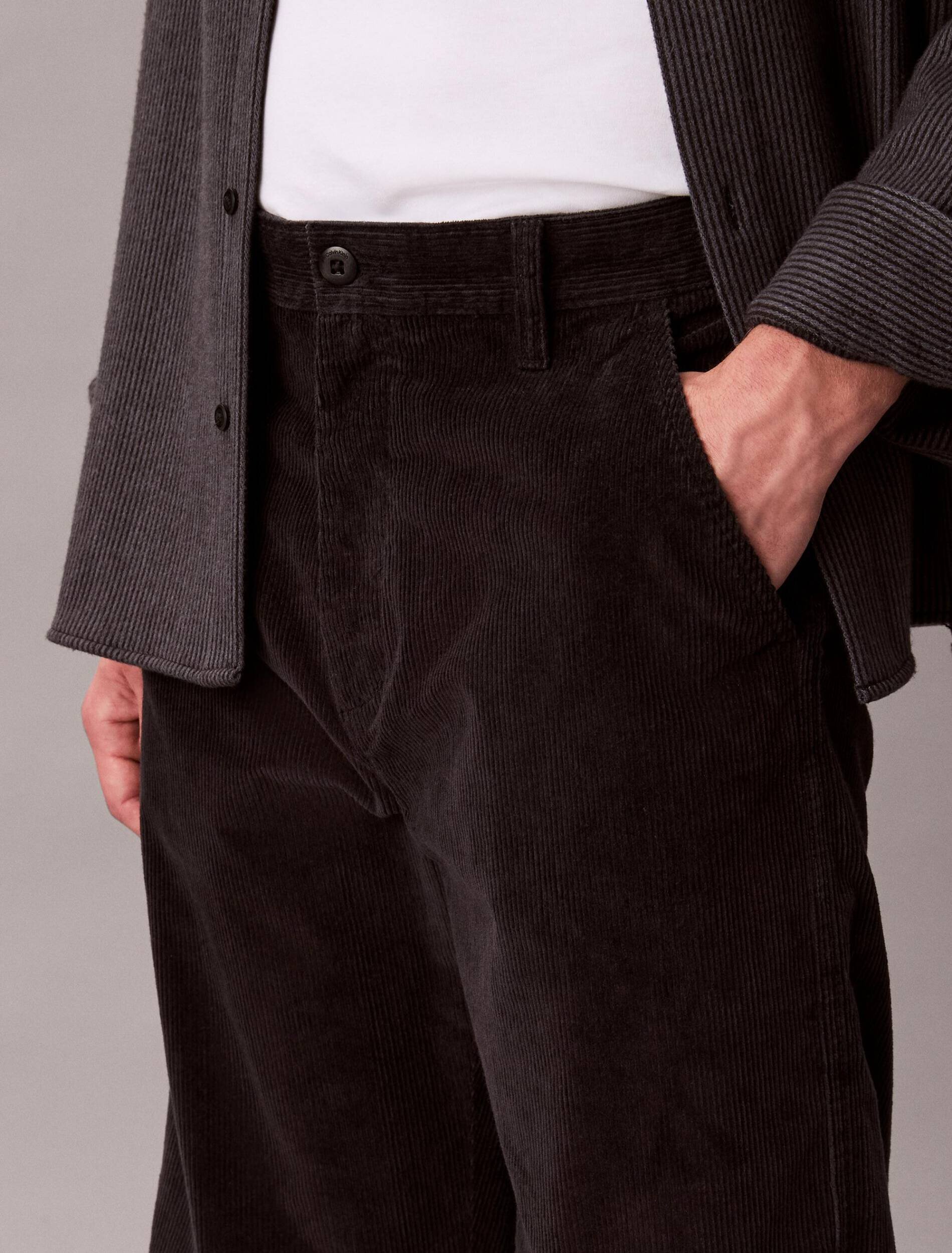 Calvin Klein Jeans Pantaloni chino 90S | Straight fit | catifea reiată