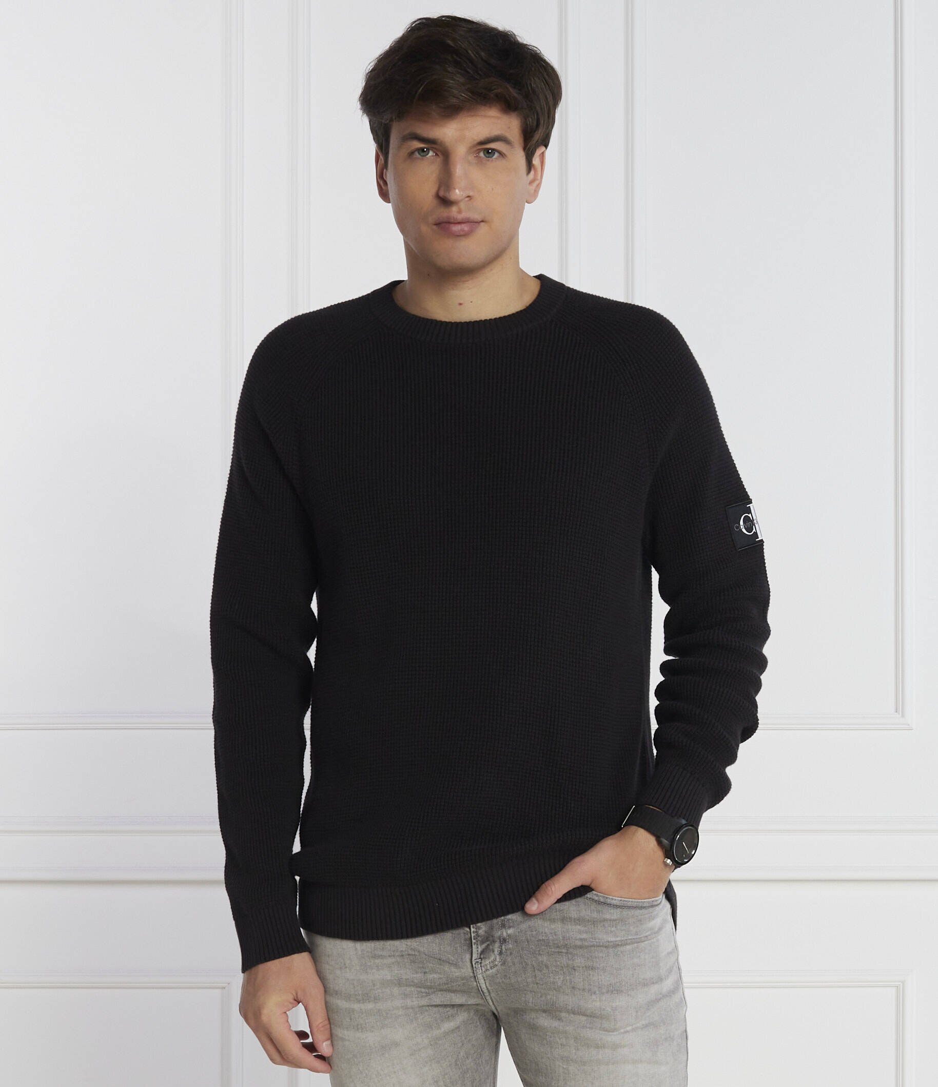 Calvin Klein Jeans Pulover BADGE EASY | Regular Fit