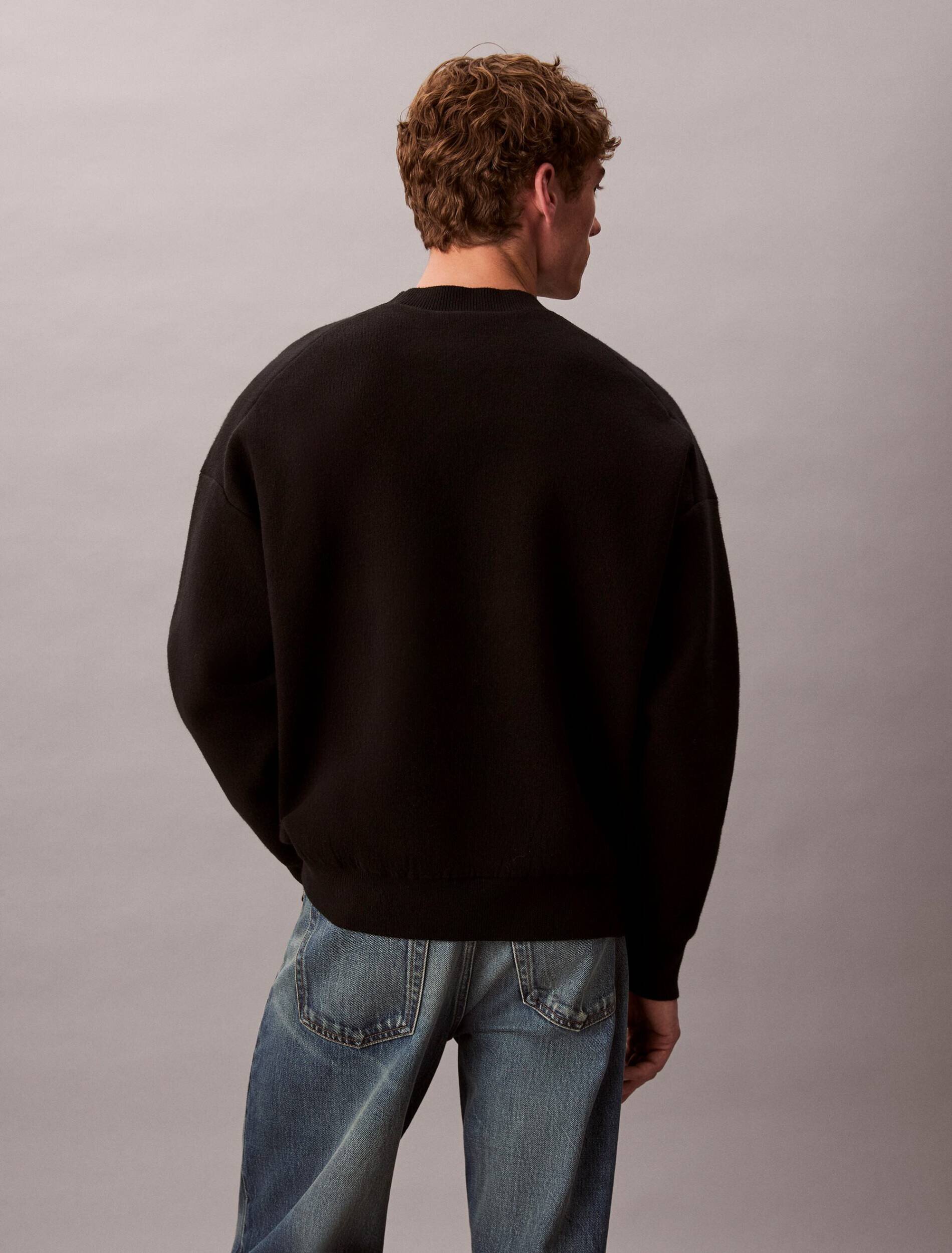 Calvin Klein Jeans Pulover | Relaxed fit cu adaos de cașmir