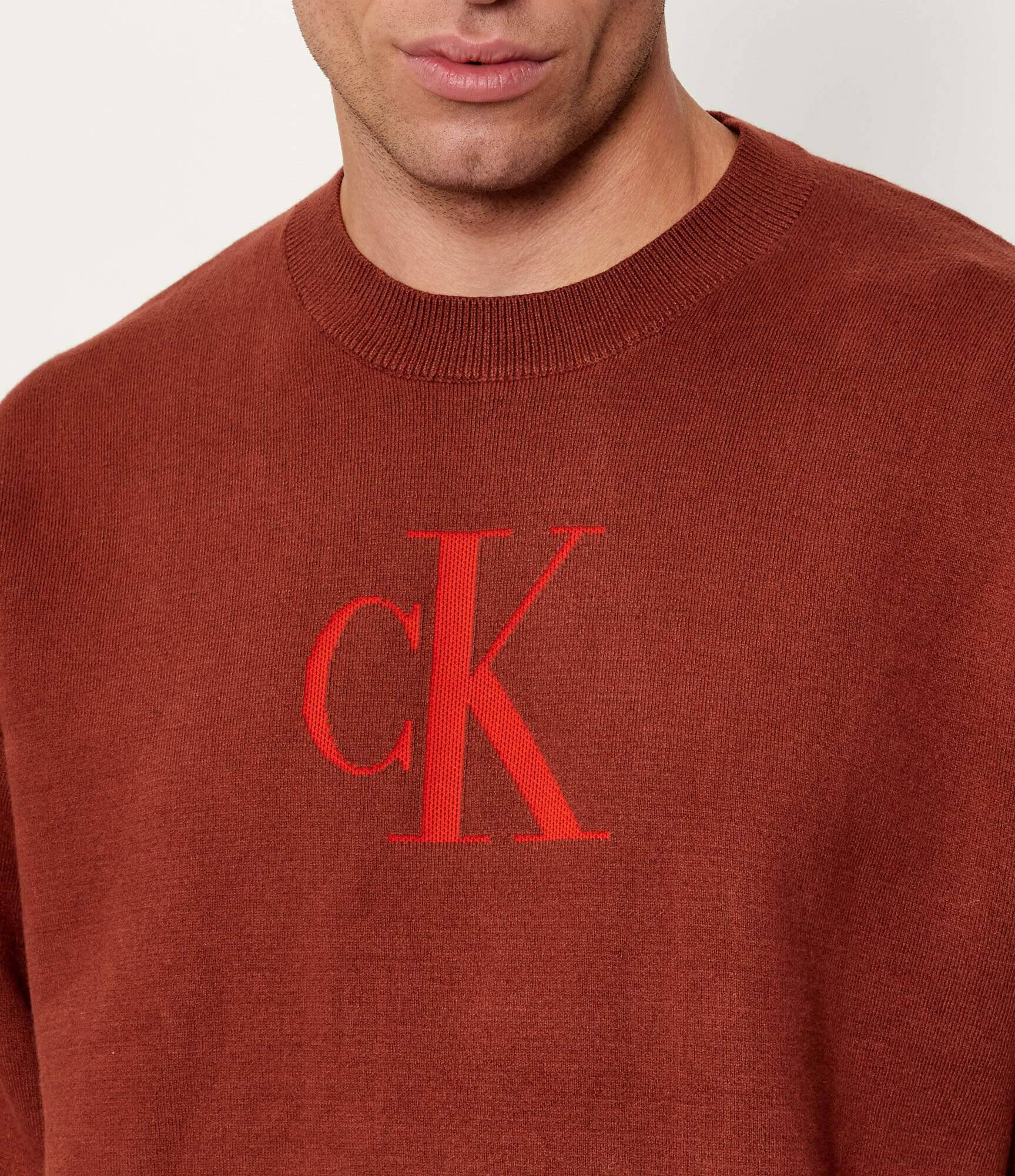 Calvin Klein Jeans Pulover | Relaxed fit cu adaos de cașmir
