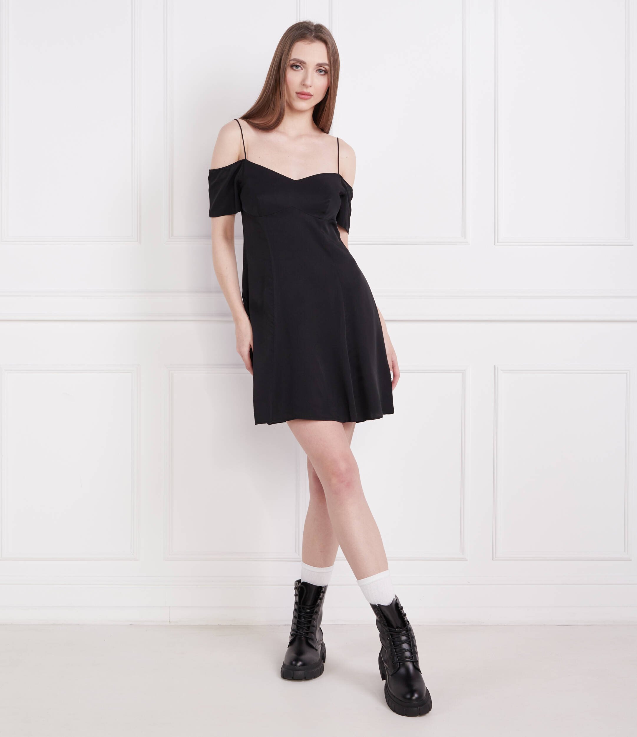 Calvin Klein Jeans Rochie OFF SHOULDER MINI
