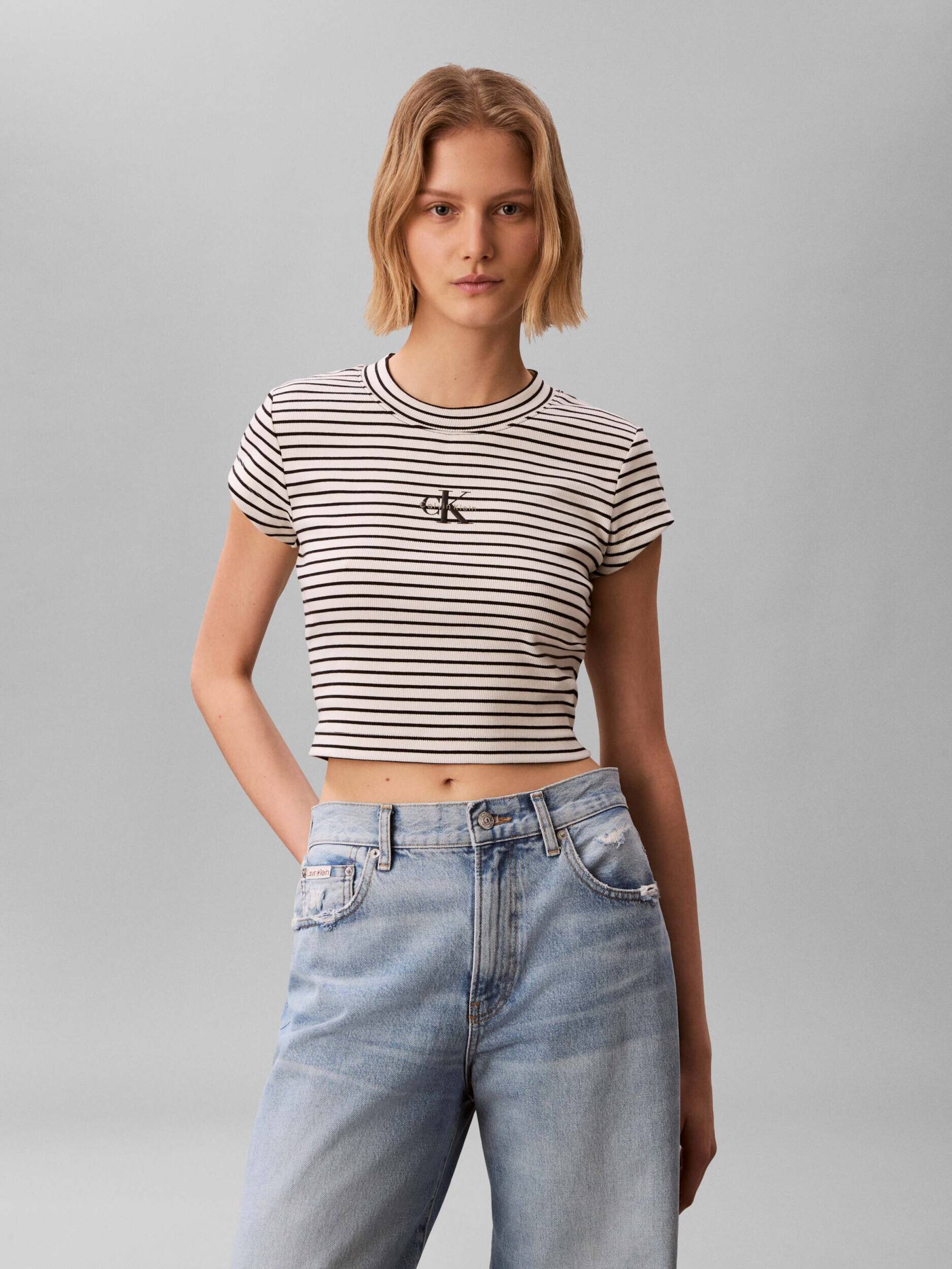 Calvin Klein Jeans Tricou Baby | Cropped Fit