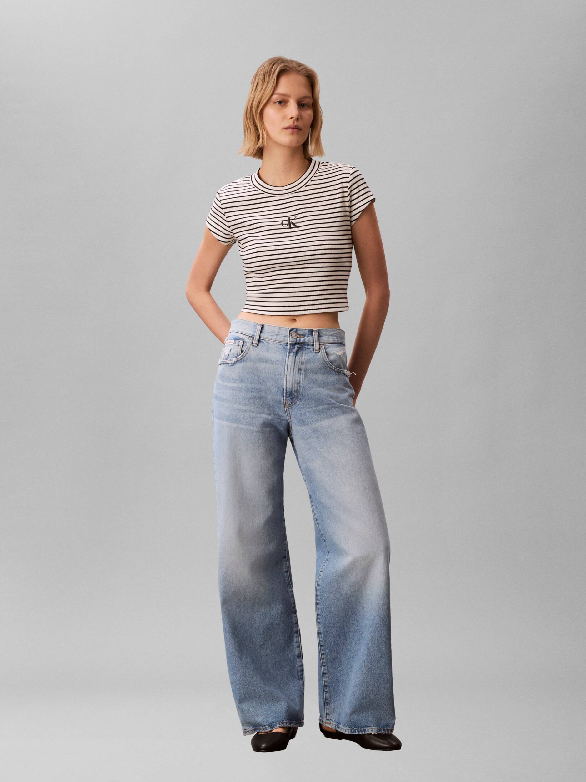Calvin Klein Jeans Tricou Baby | Cropped Fit