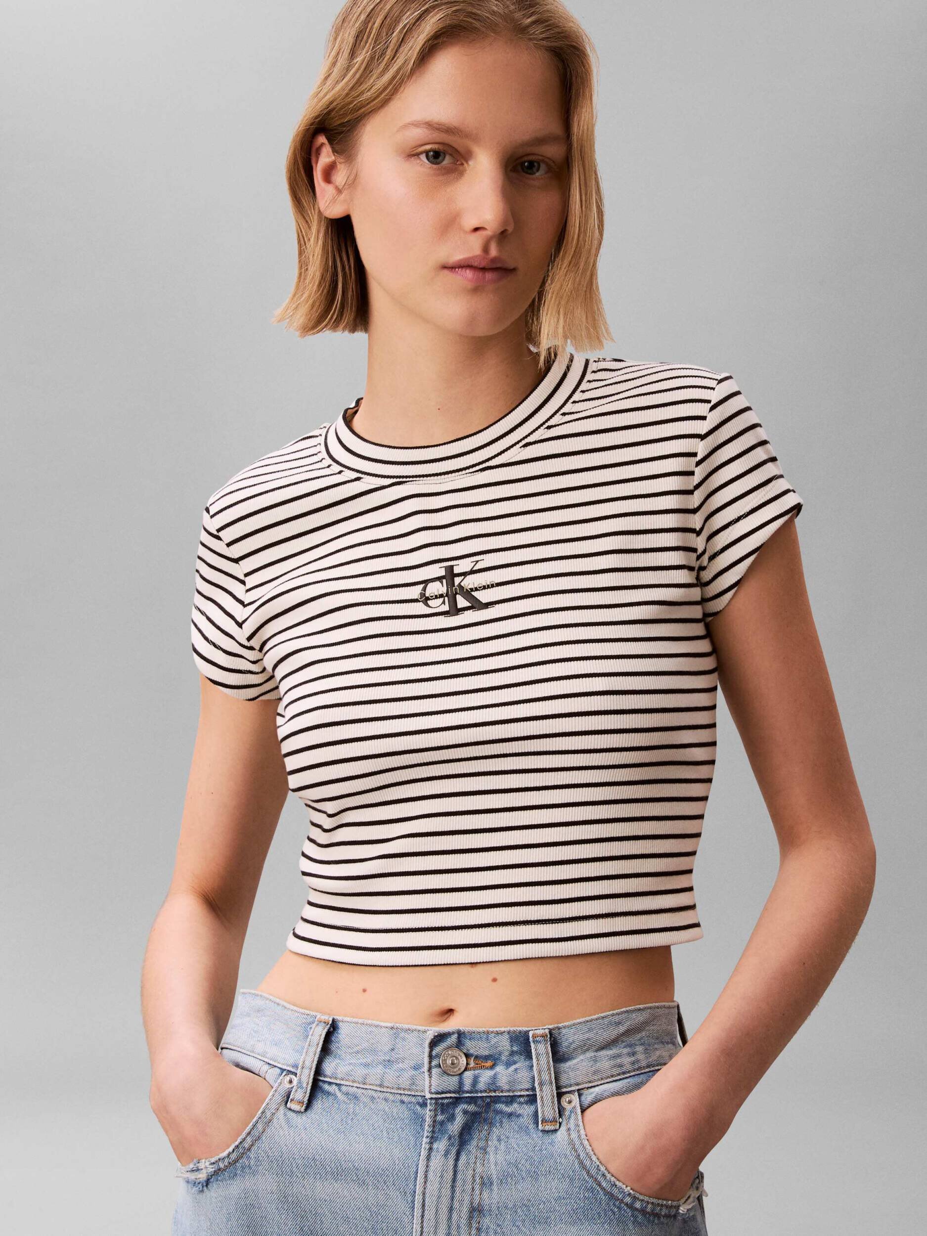 Calvin Klein Jeans Tricou Baby | Cropped Fit