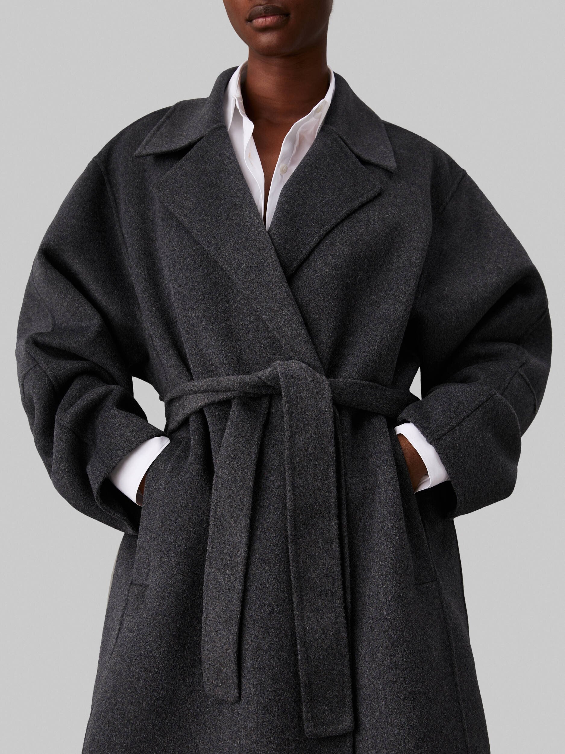 Calvin Klein Palton cu adaos de lână