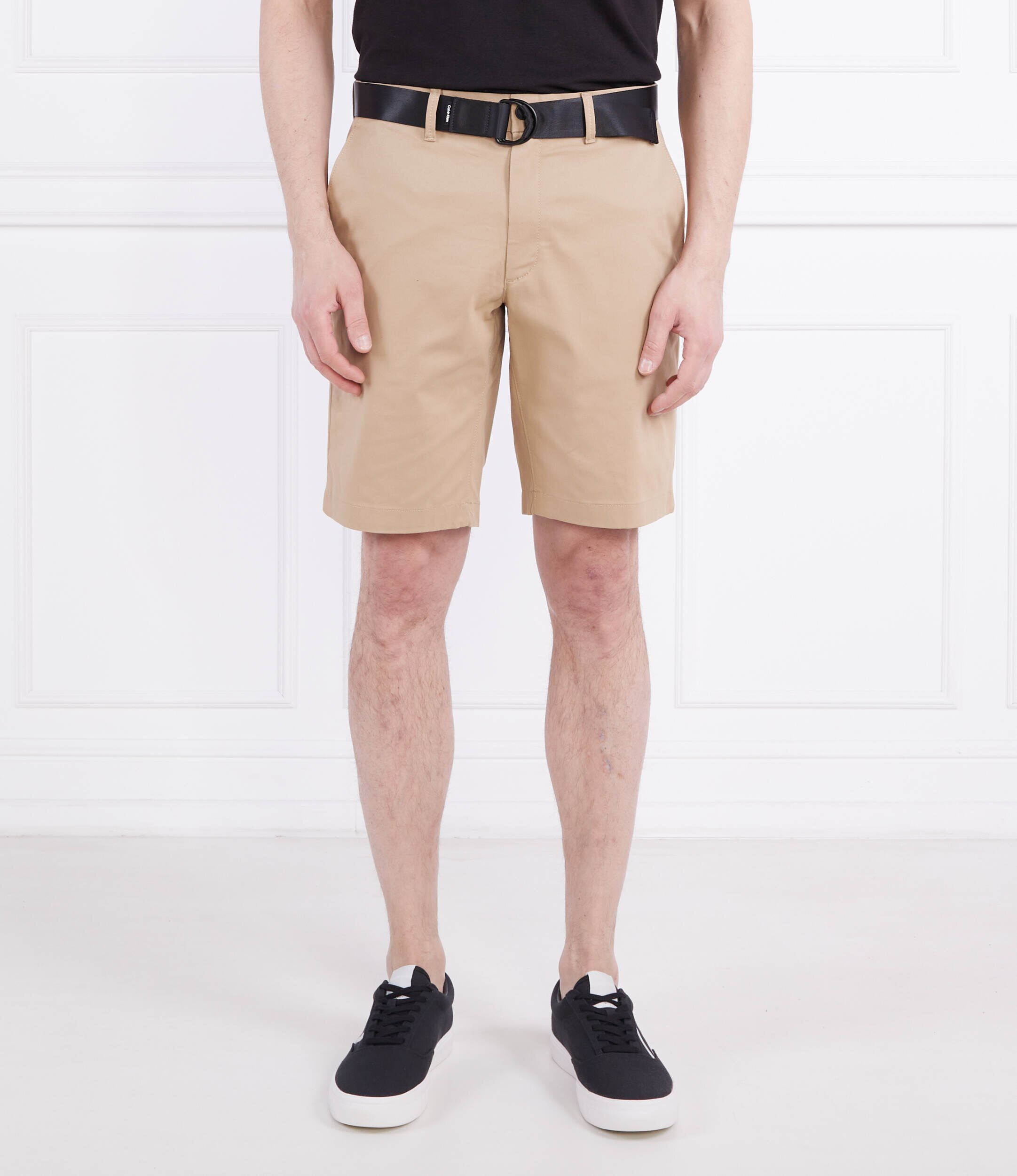 Calvin Klein Pantaloni scurți chino + curea MODERN TWILL | Slim Fit