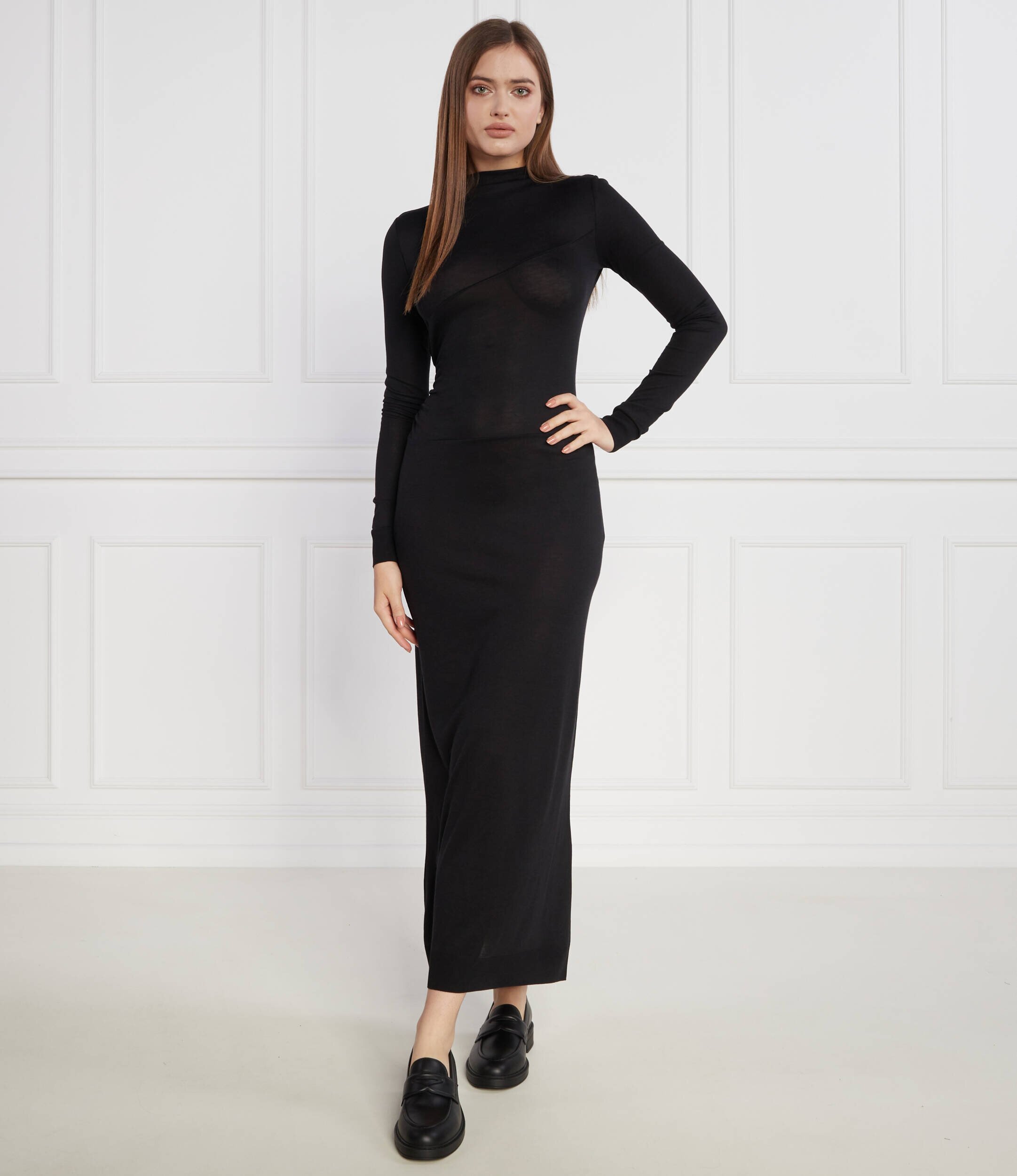 Calvin Klein Rochie GATHERED WAIST LYOCELL