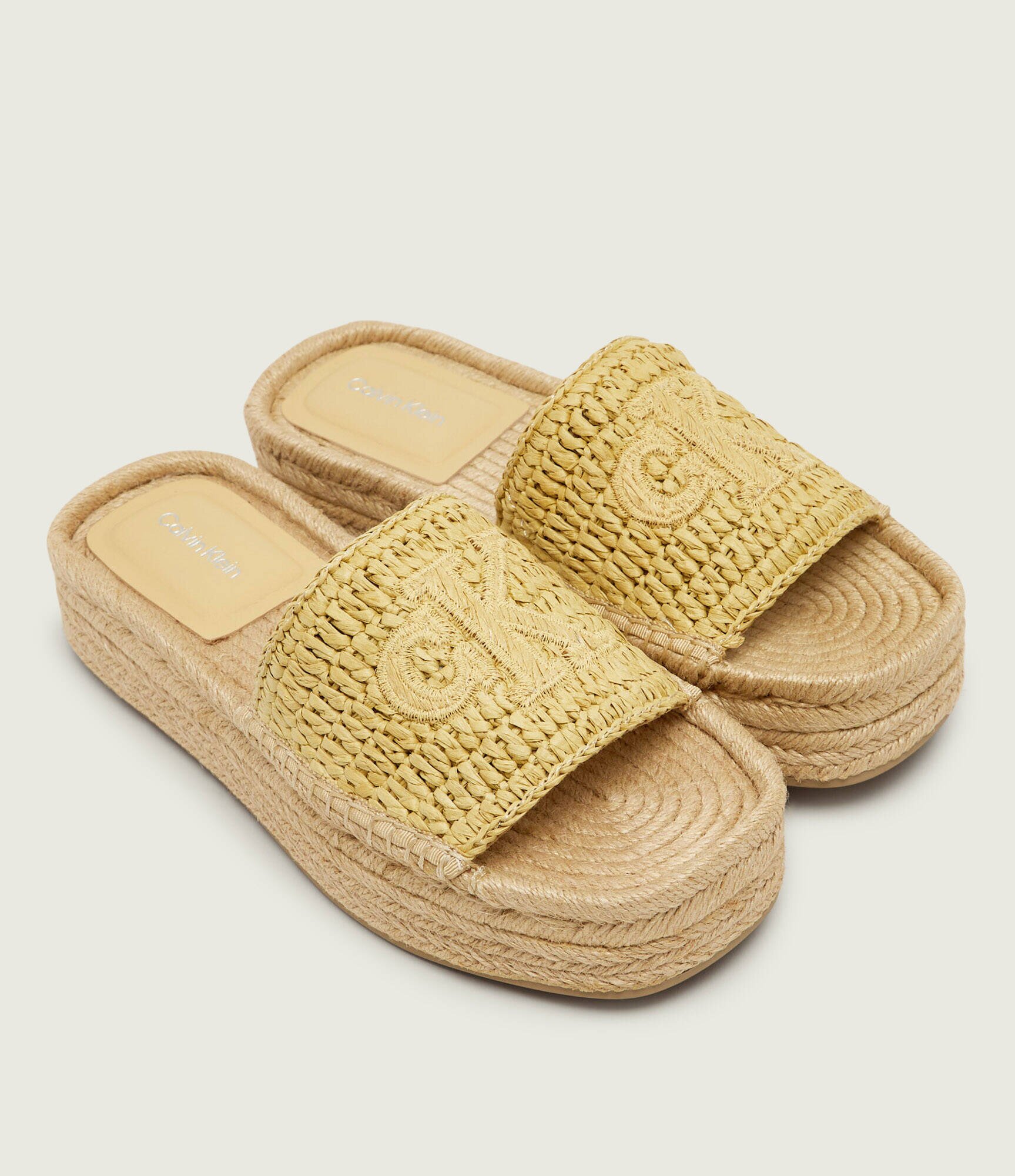Calvin Klein Șlapi cu adaos de piele