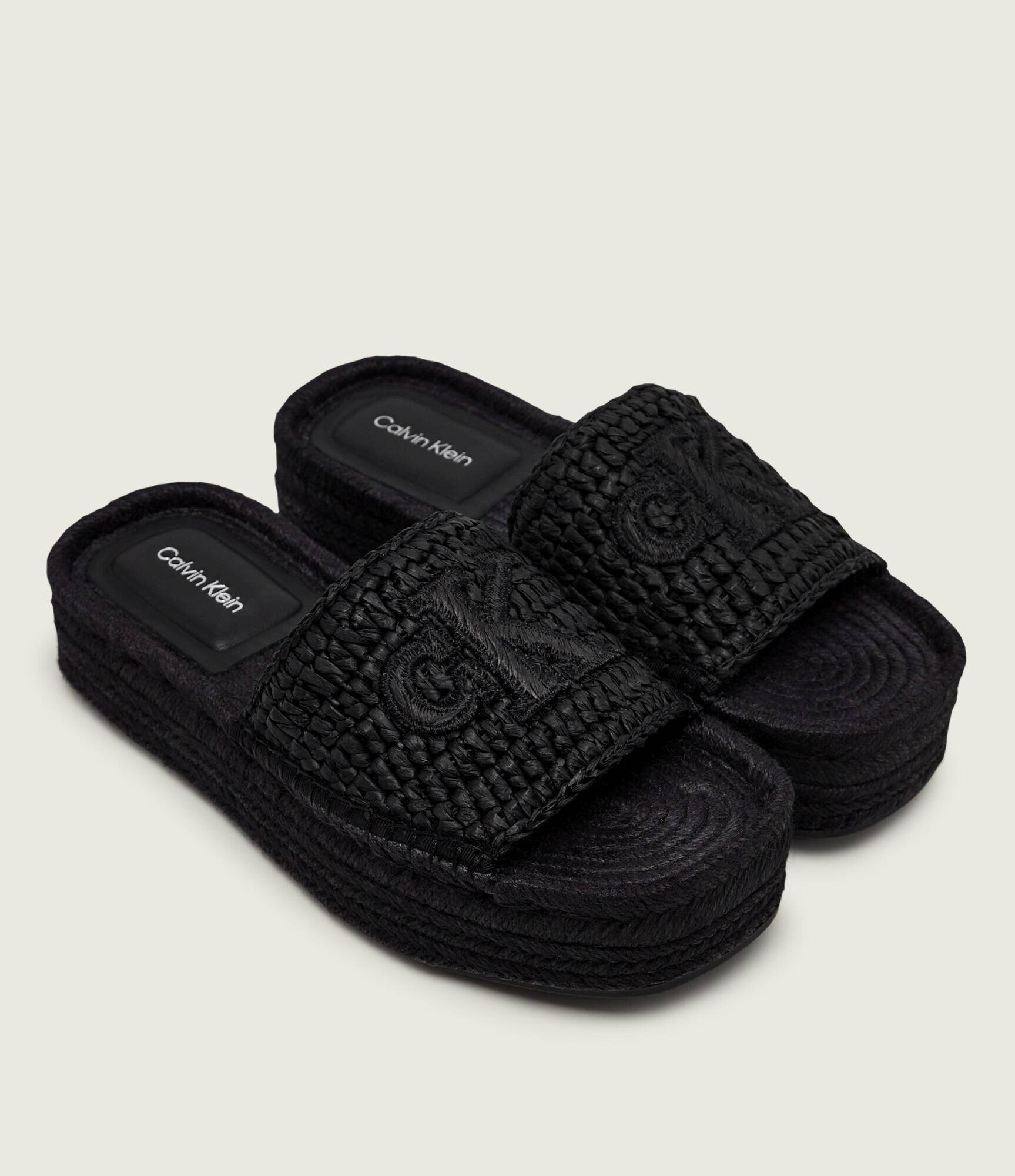Calvin Klein Șlapi cu adaos de piele