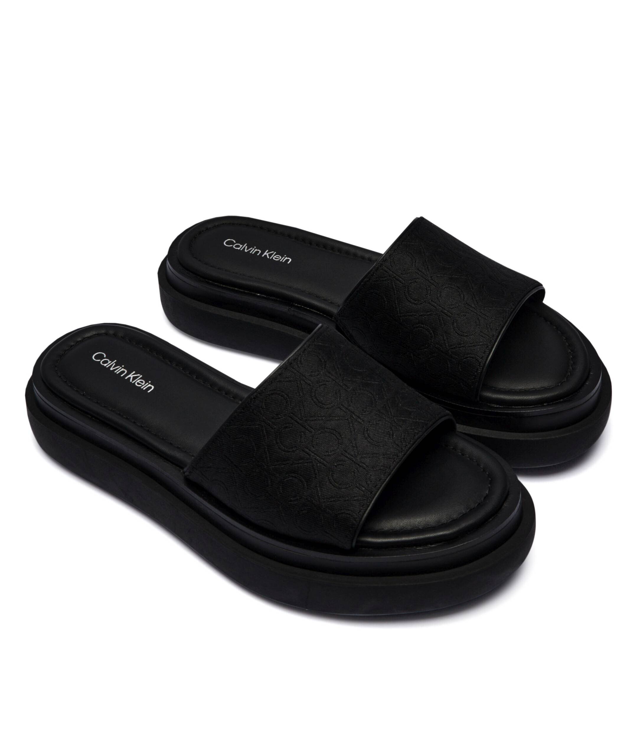 Calvin Klein Șlapi cu adaos de piele