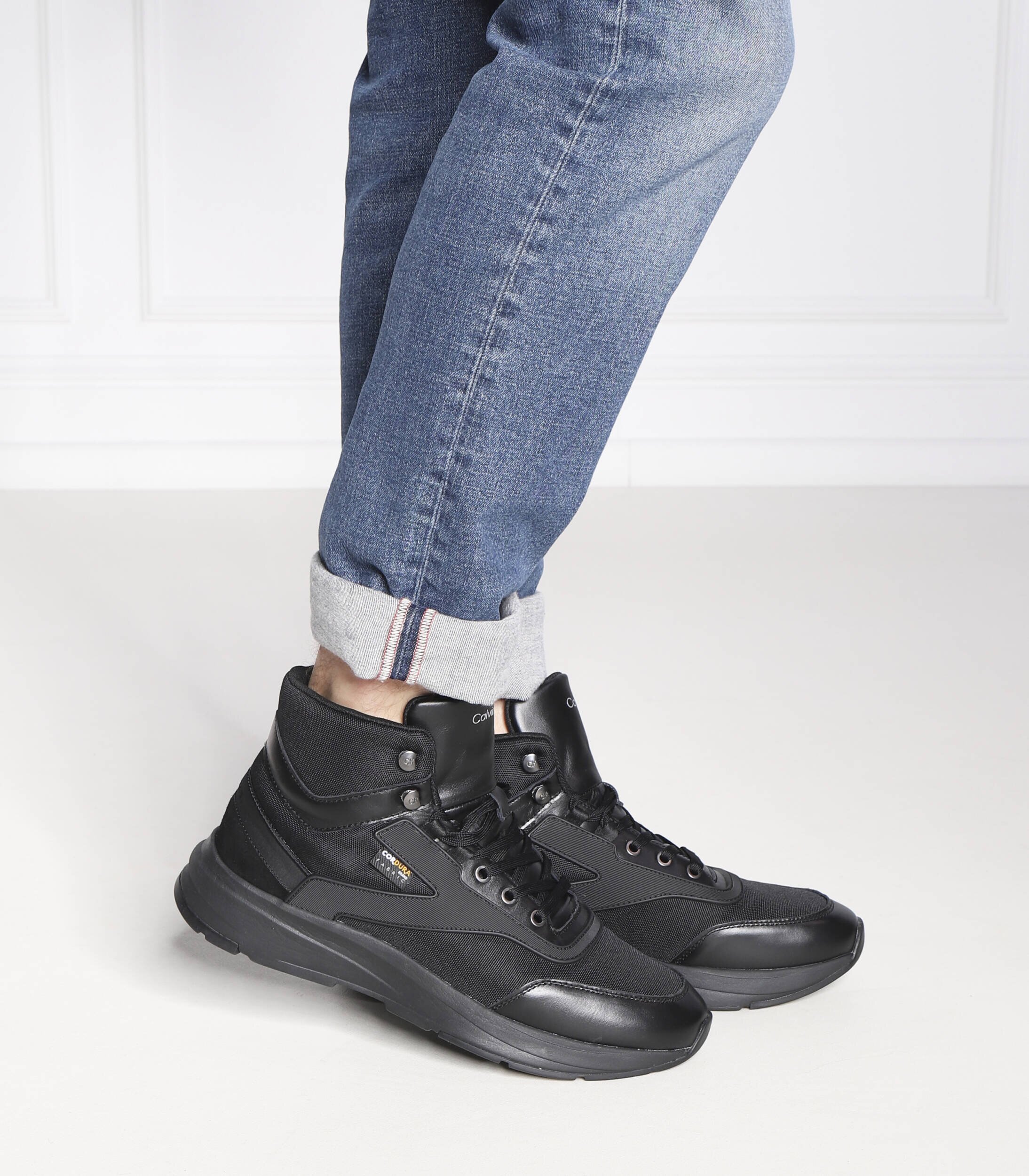 Calvin Klein Sneakers cu adaos de piele
