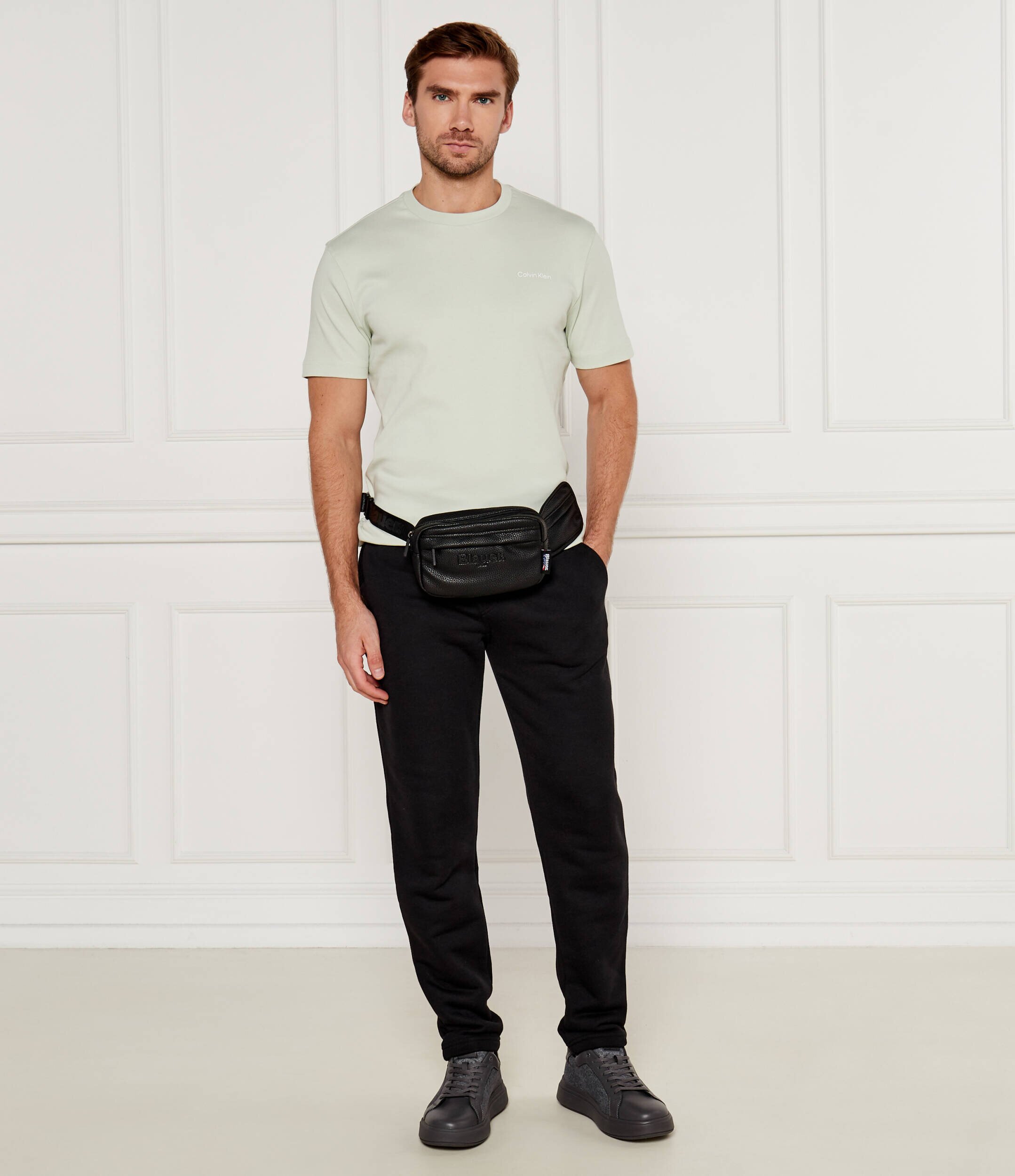 Calvin Klein Sneakers cu adaos de piele