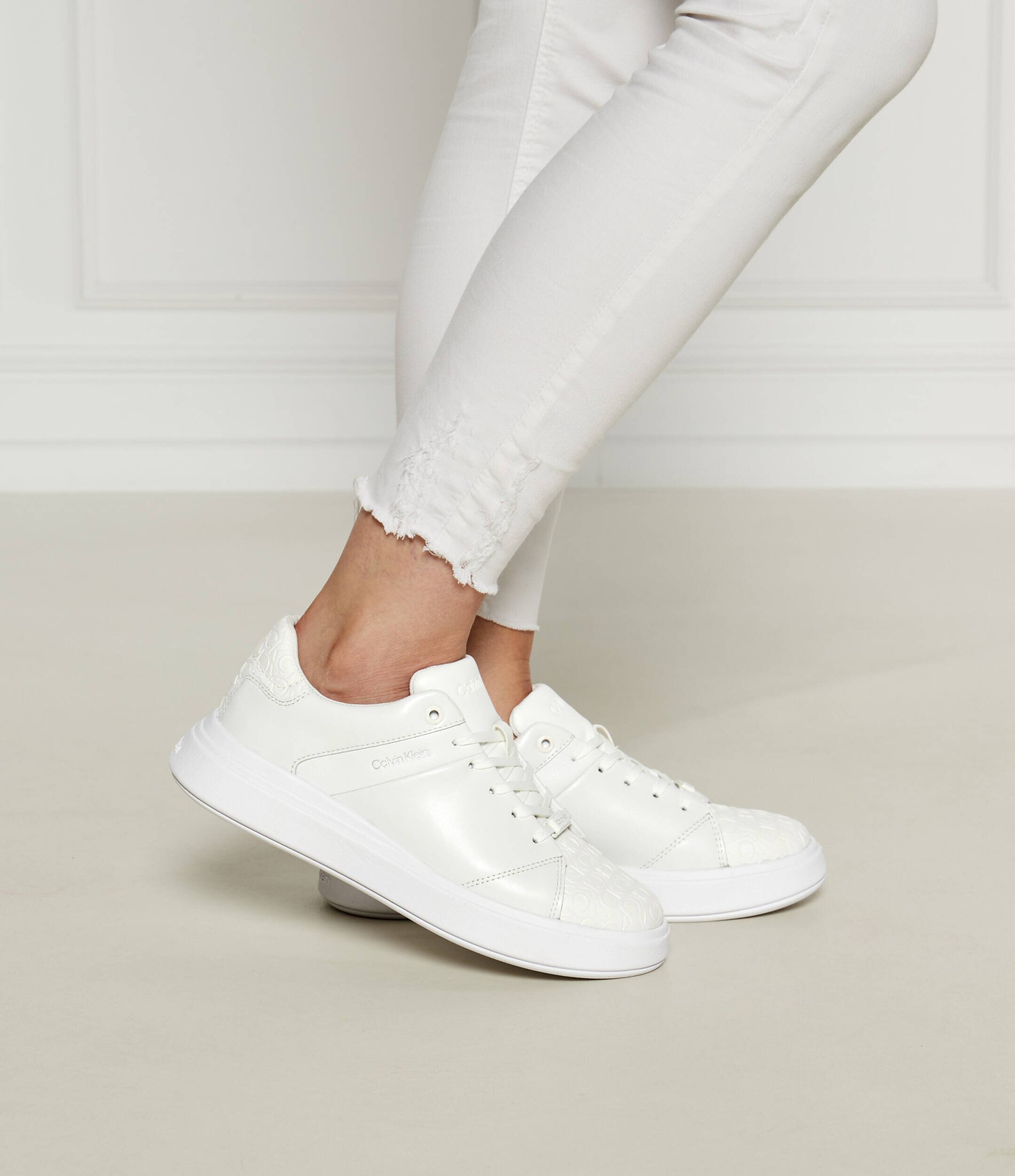 Calvin Klein Sneakers cu adaos de piele