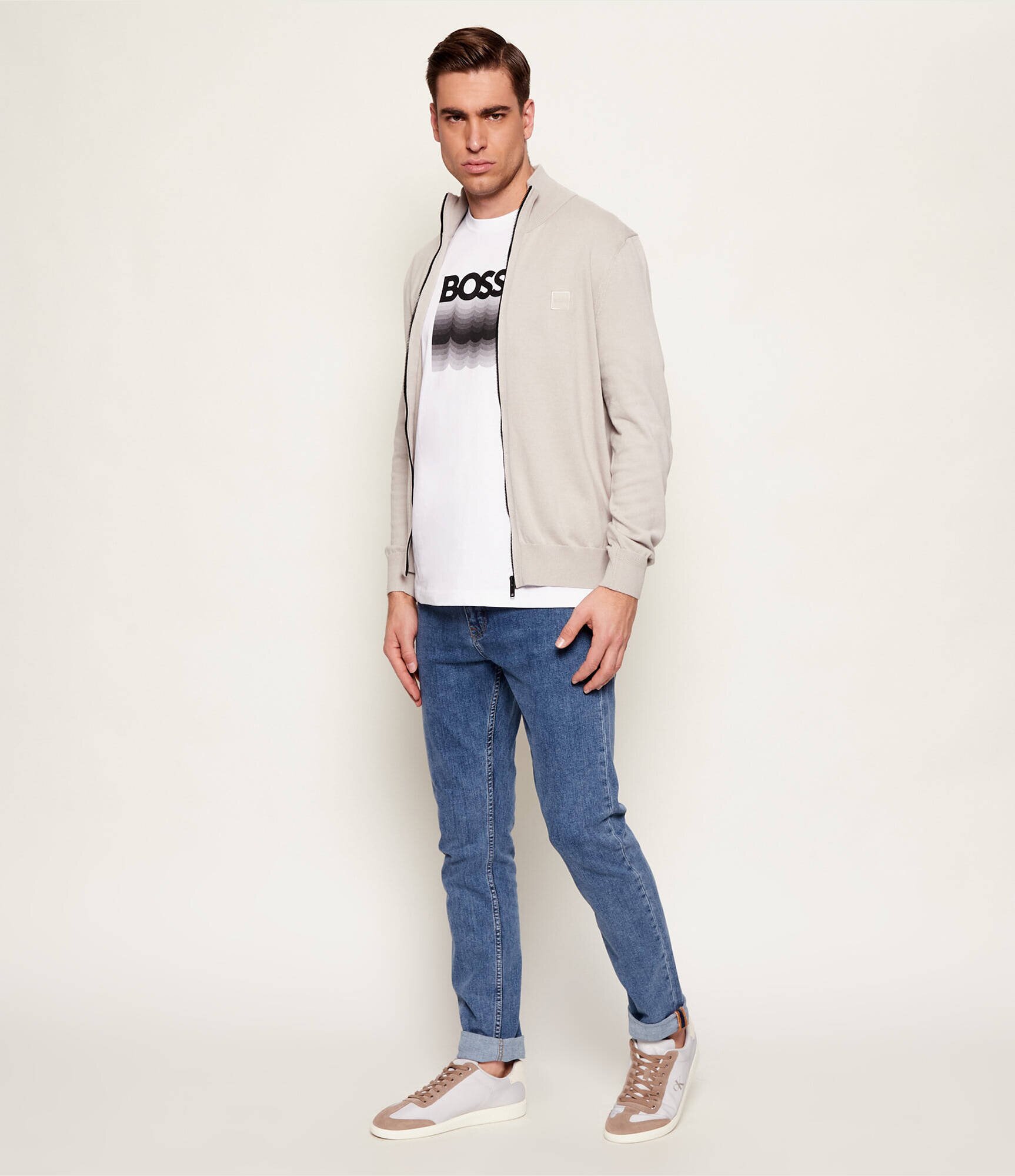 Calvin Klein Sneakers LOW CUPSOLE | piele întoarsă