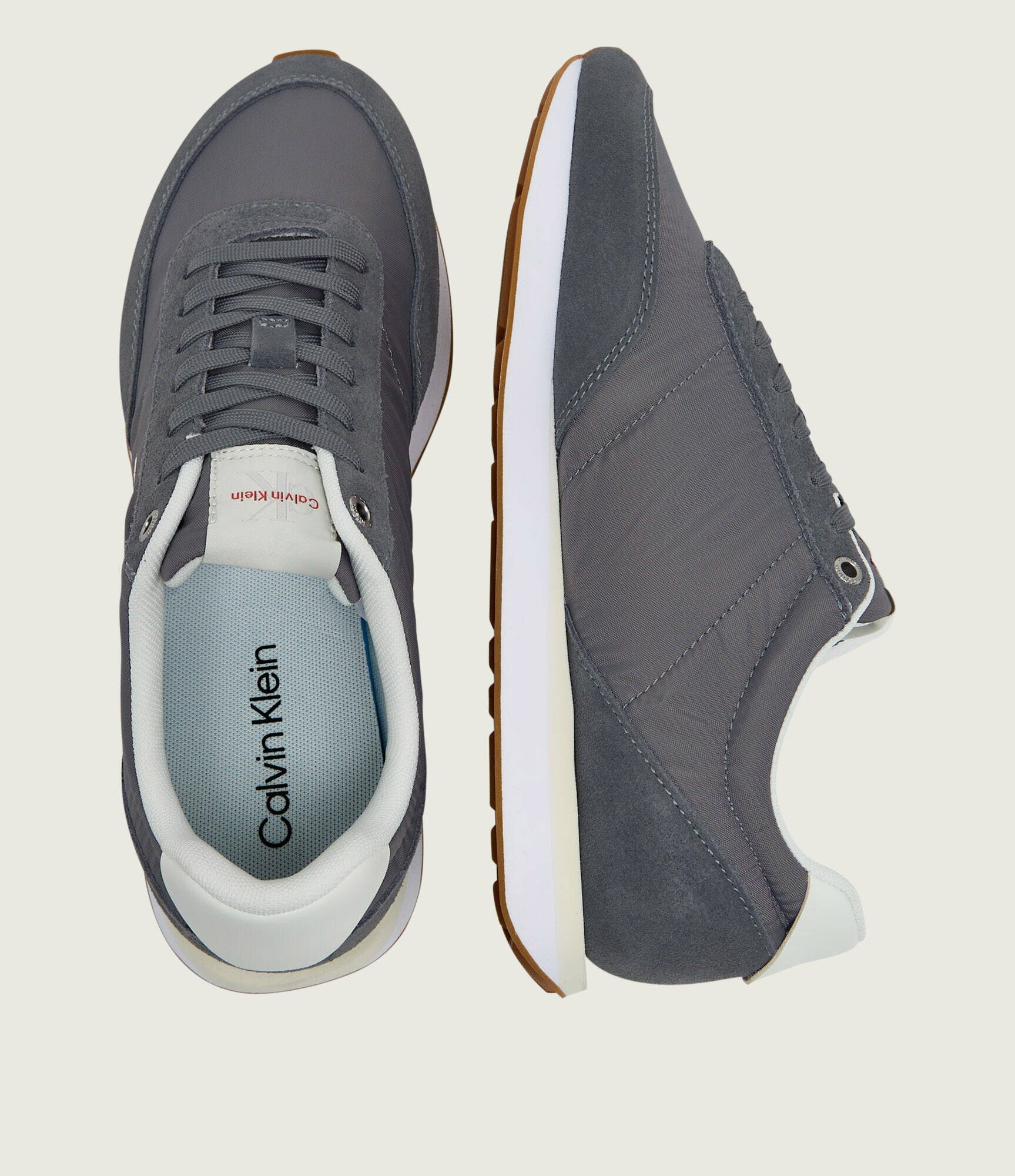 Calvin Klein Sneakers RETRO | piele întoarsă