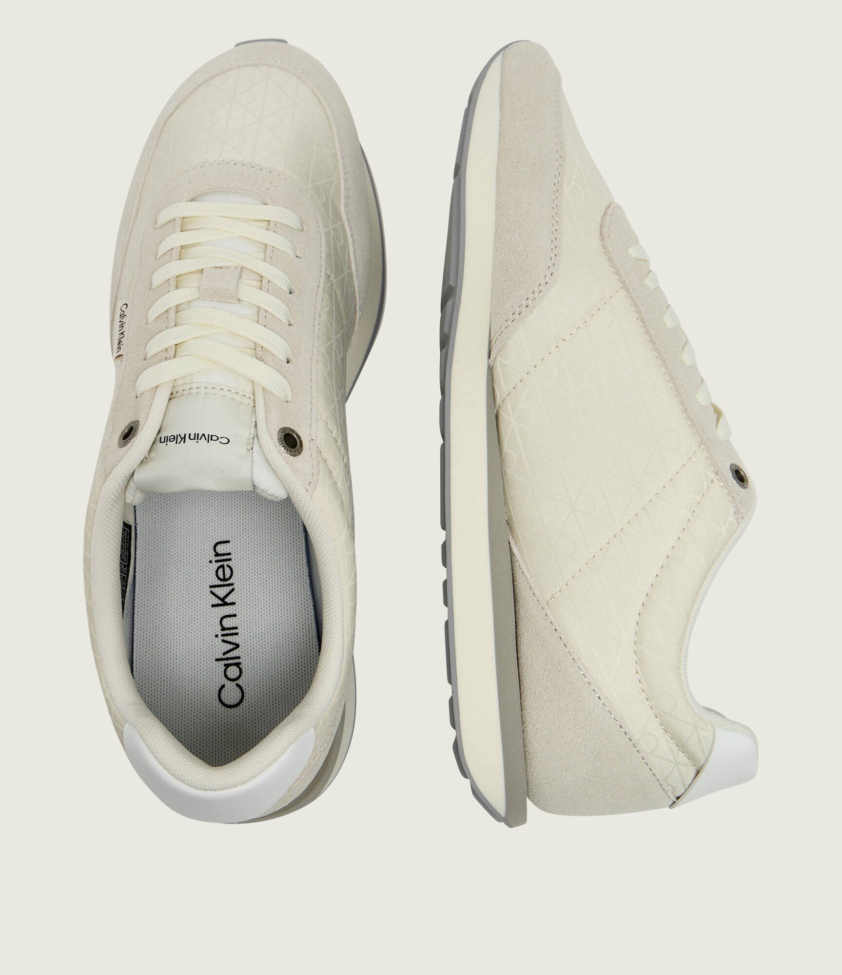 Calvin Klein Sneakers RETRO RUNNER | piele întoarsă
