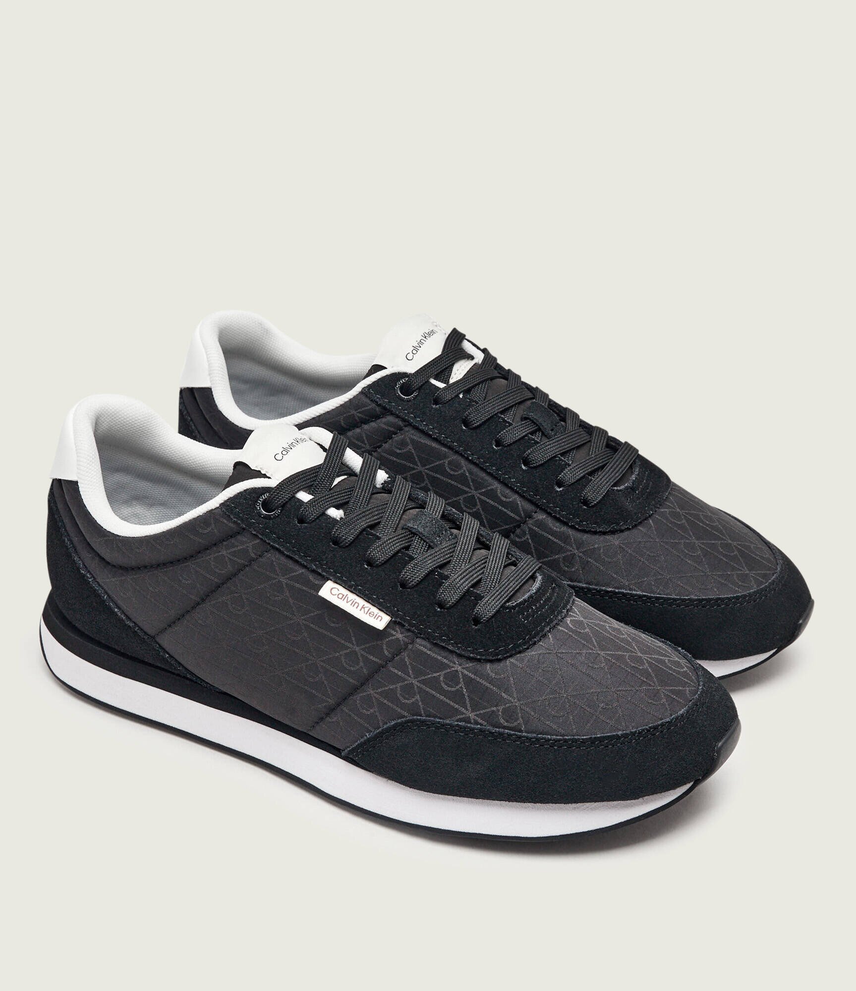 Calvin Klein Sneakers Retro Runner | piele întoarsă