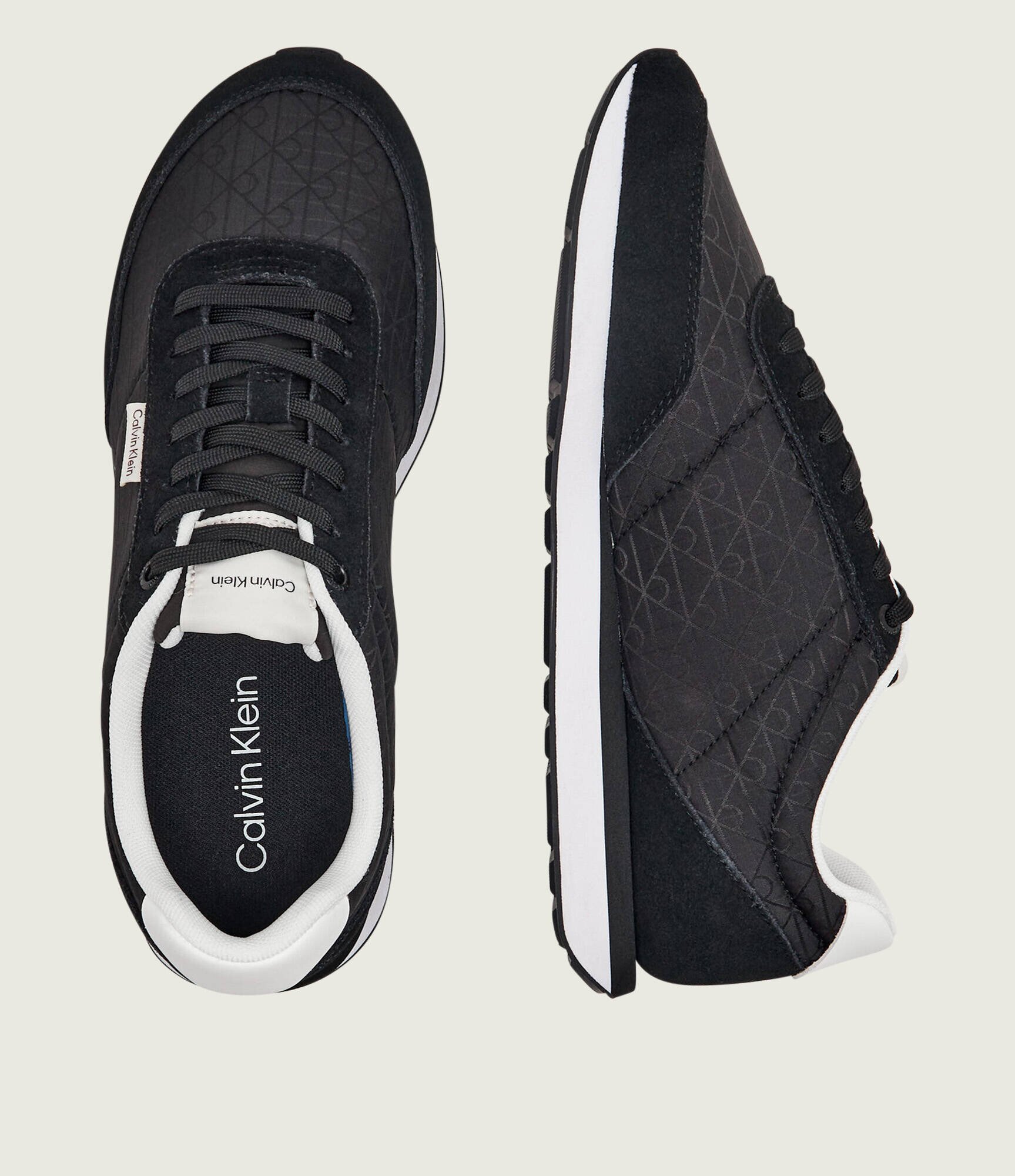 Calvin Klein Sneakers Retro Runner | piele întoarsă