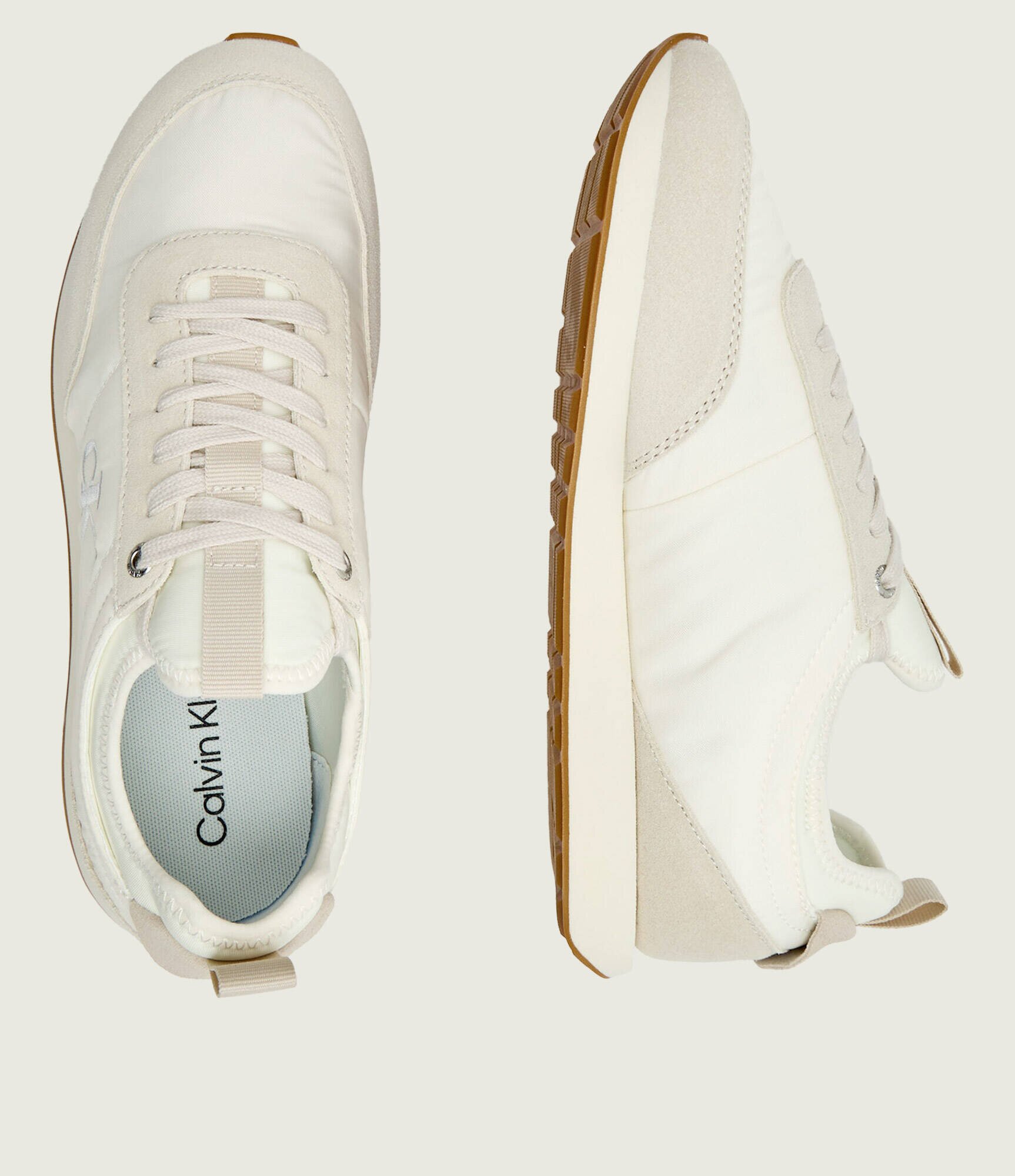 Calvin Klein Sneakers RETRO RUNNER | piele întoarsă