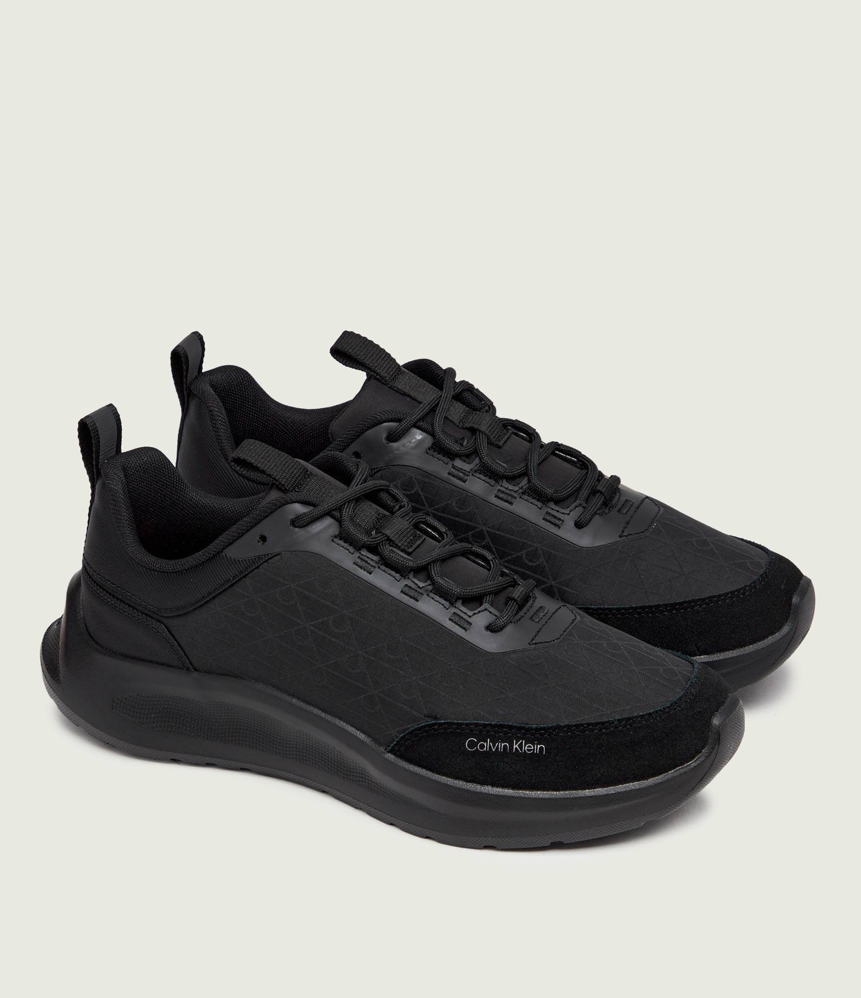 Calvin Klein Sneakers RUNN LACEUP AOP | piele întoarsă