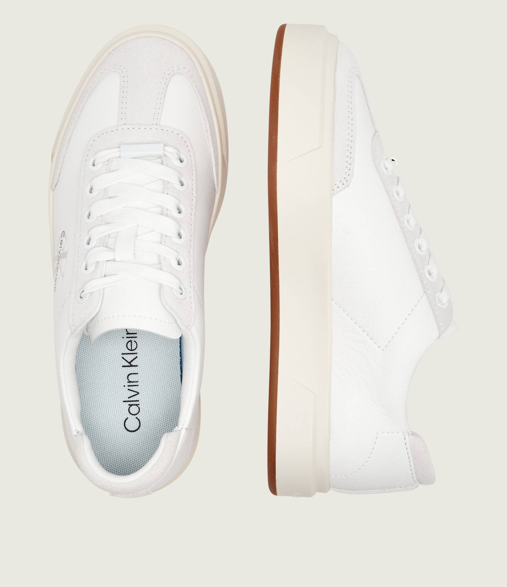 Calvin Klein Teniși din piele Premier | piele întoarsă
