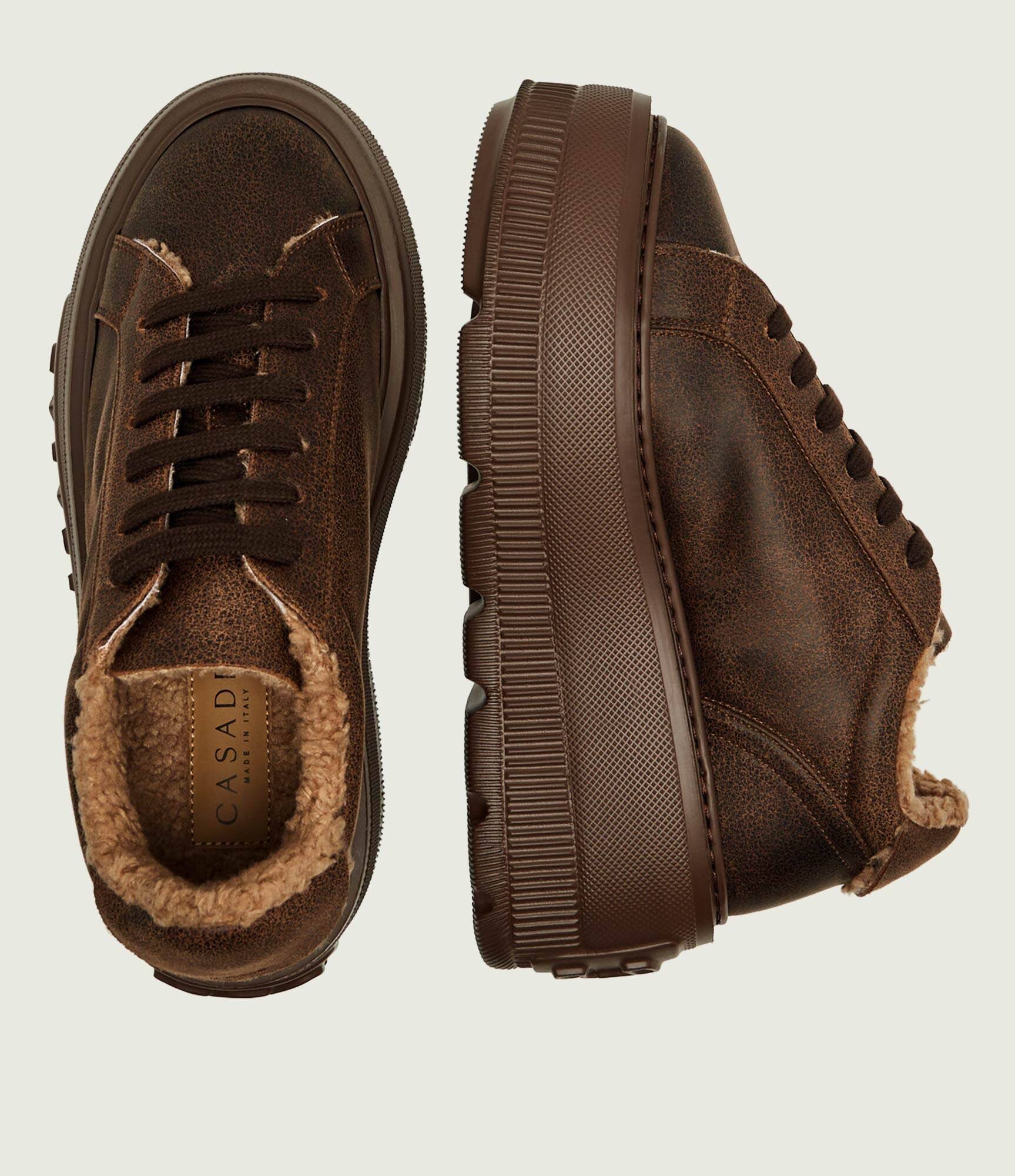Casadei De piele căptușite sneakers Nexus | shearling cu adaos de lână