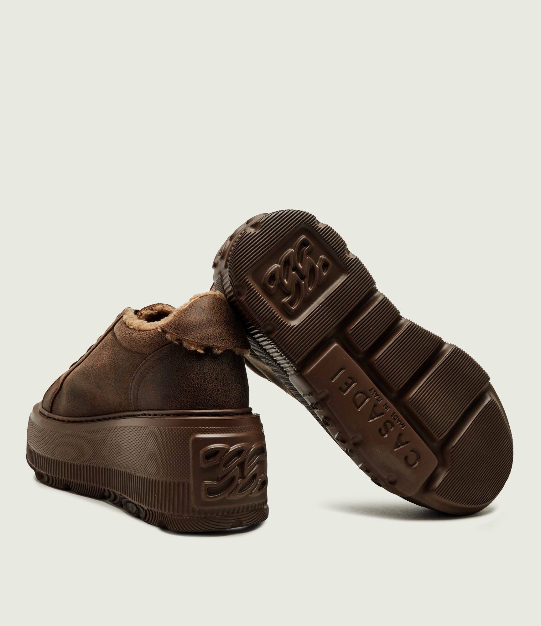 Casadei De piele căptușite sneakers Nexus | shearling cu adaos de lână