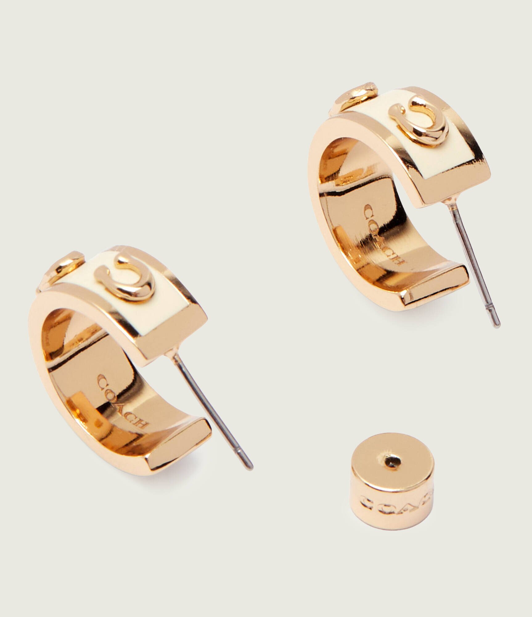 Coach Cercei Signature Enamel Hoop
