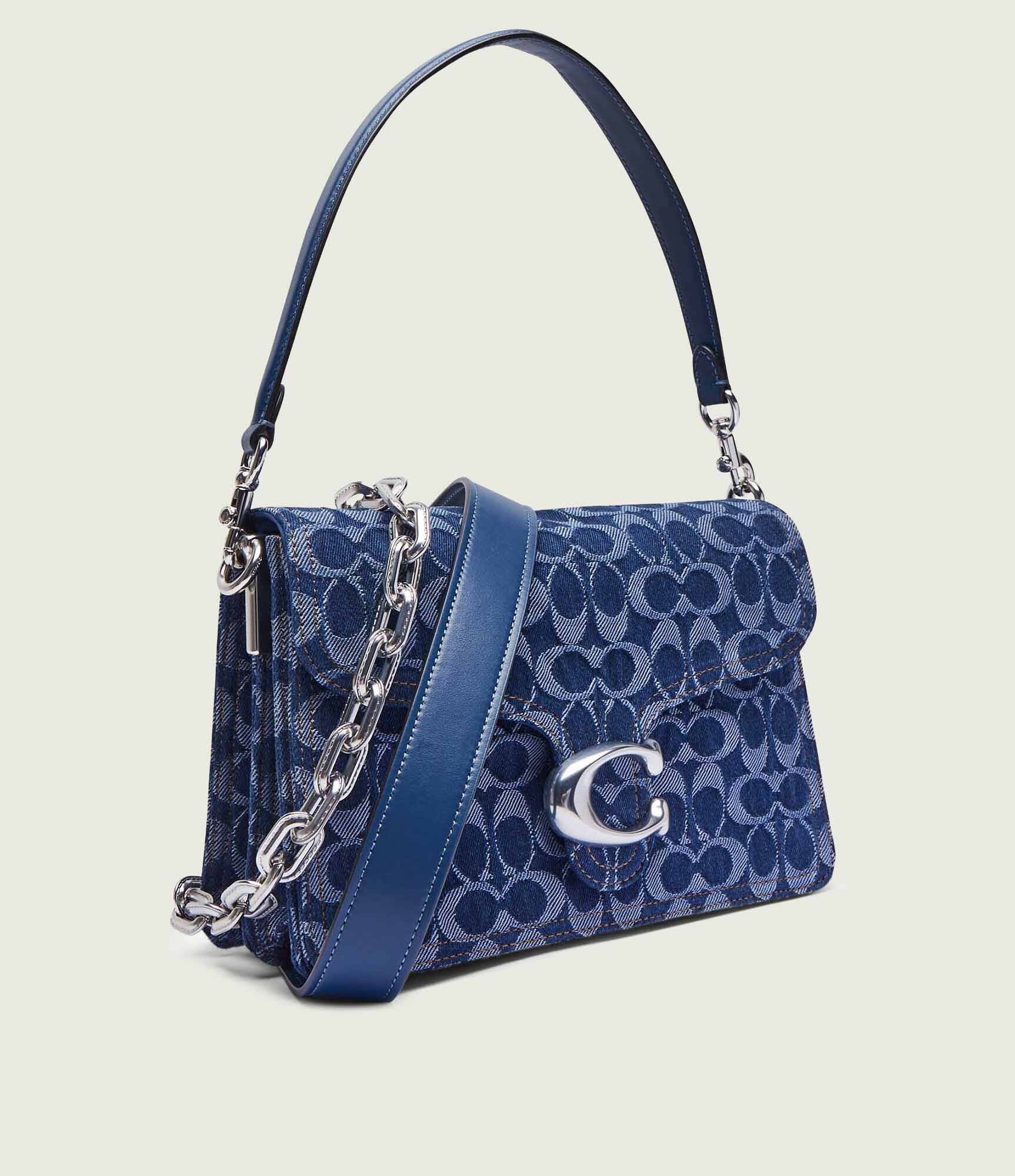 Coach De blugi geantă pe umăr Chain Tabby cu adaos de piele