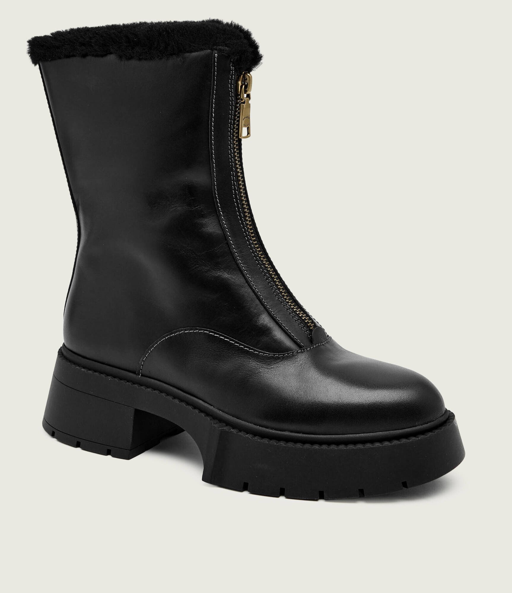 Coach De piele botine cu platformă LEAH | shearling