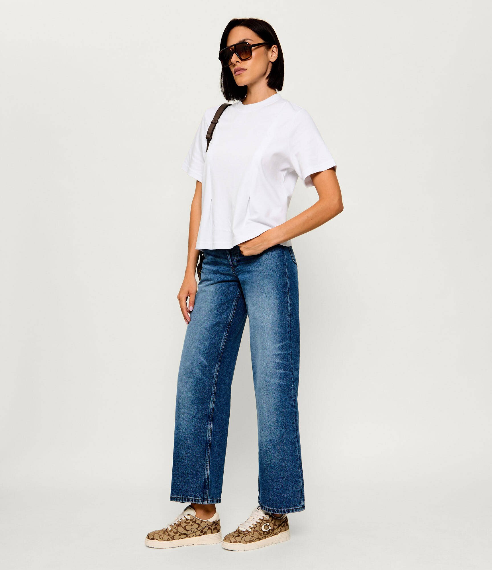 Coach Sneakers Soho cu adaos de piele