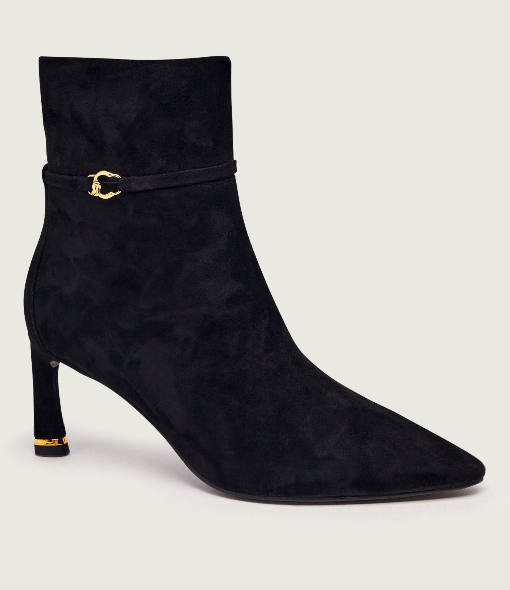 Coccinelle Botine cu toc subțire C-Look | piele întoarsă