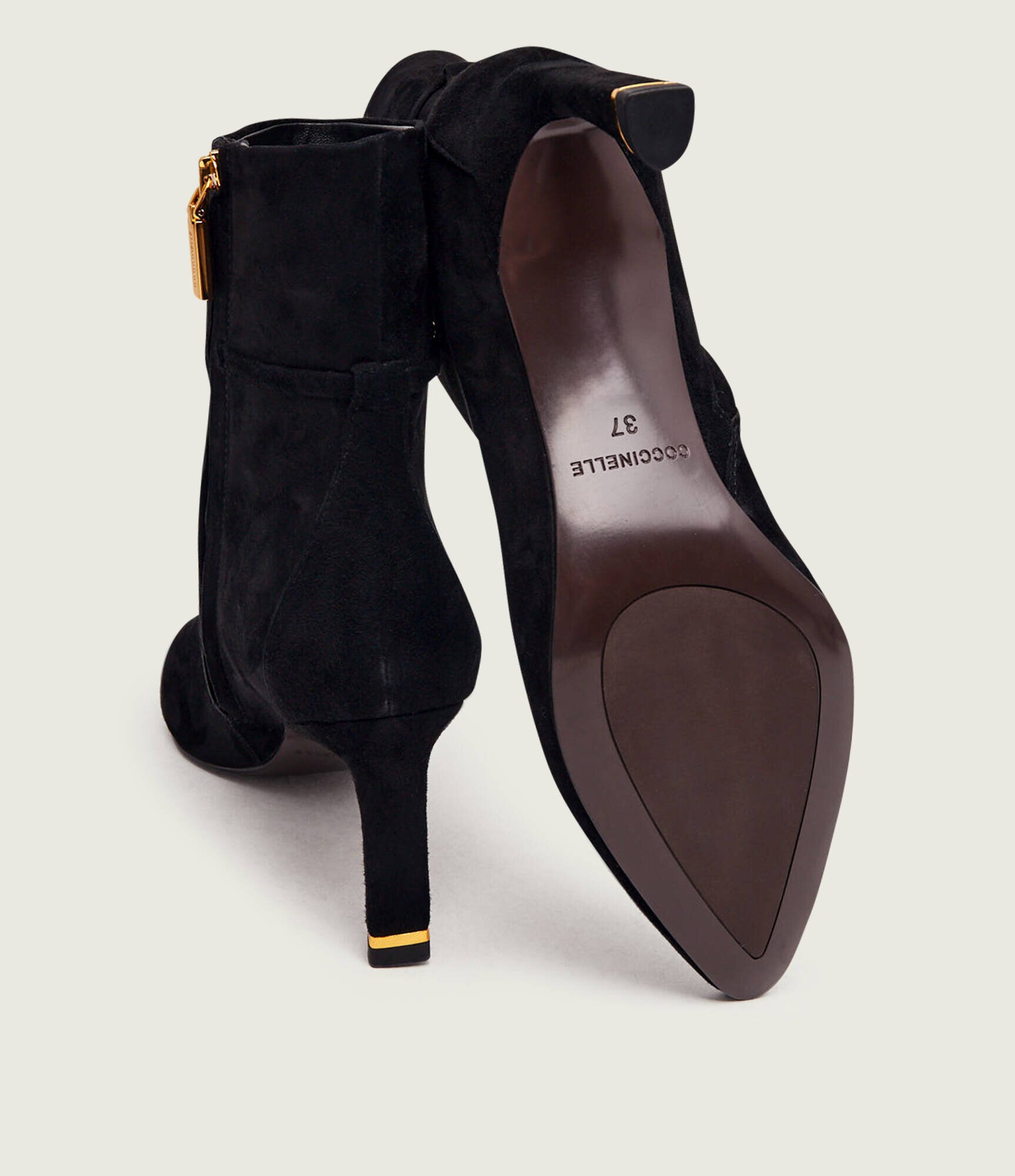 Coccinelle Botine cu toc subțire C-Look | piele întoarsă