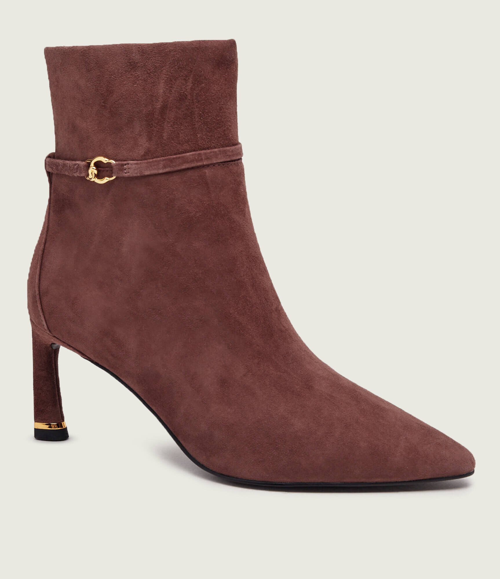 Coccinelle Botine cu toc subțire C-Look | piele întoarsă