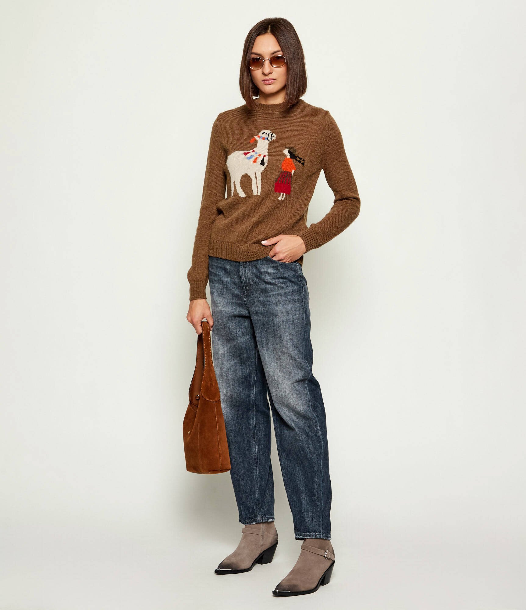 Coccinelle Cizme cowboy Connie | piele întoarsă