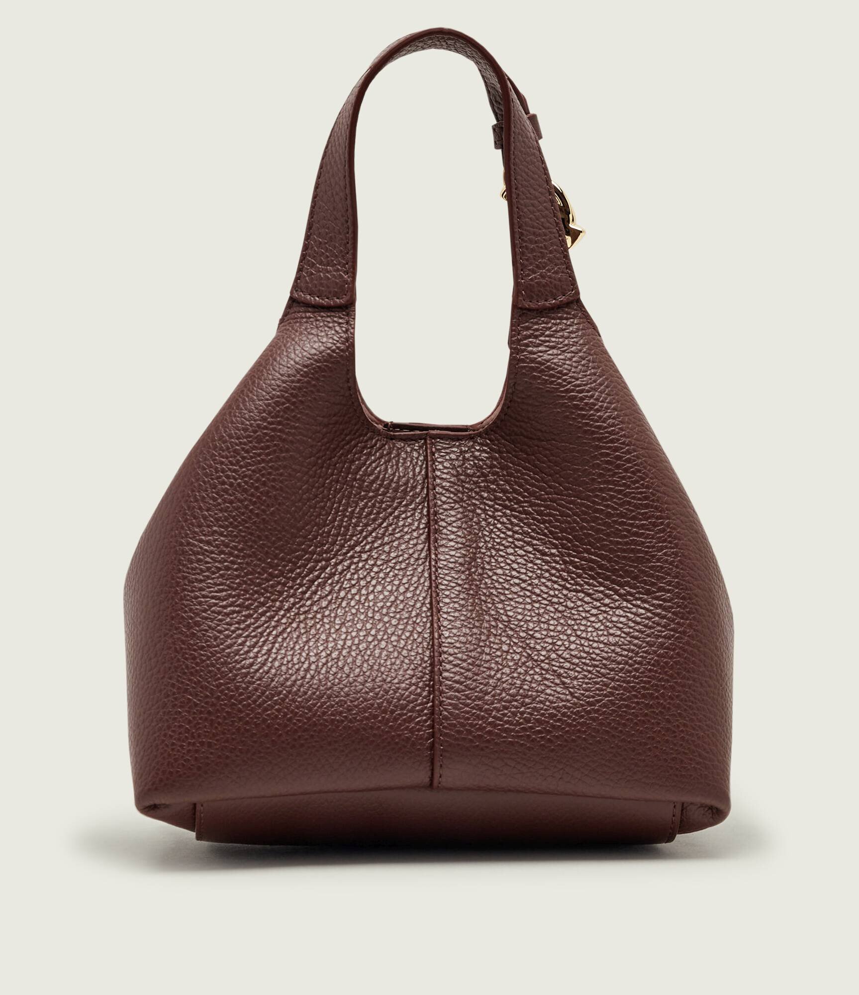 Coccinelle De piele cufăr + borsetă C-Easy